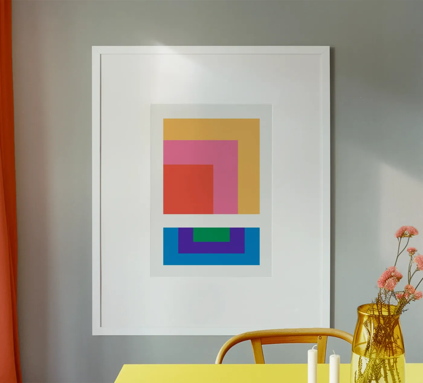 Square retro gradient poster by galihstudio