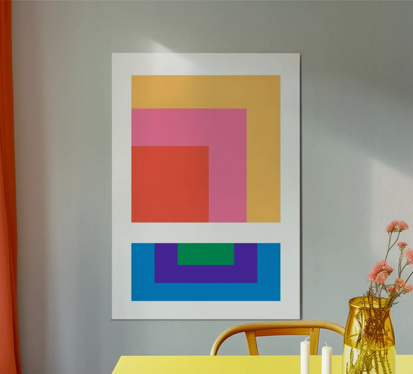 Square retro gradient poster by galihstudio