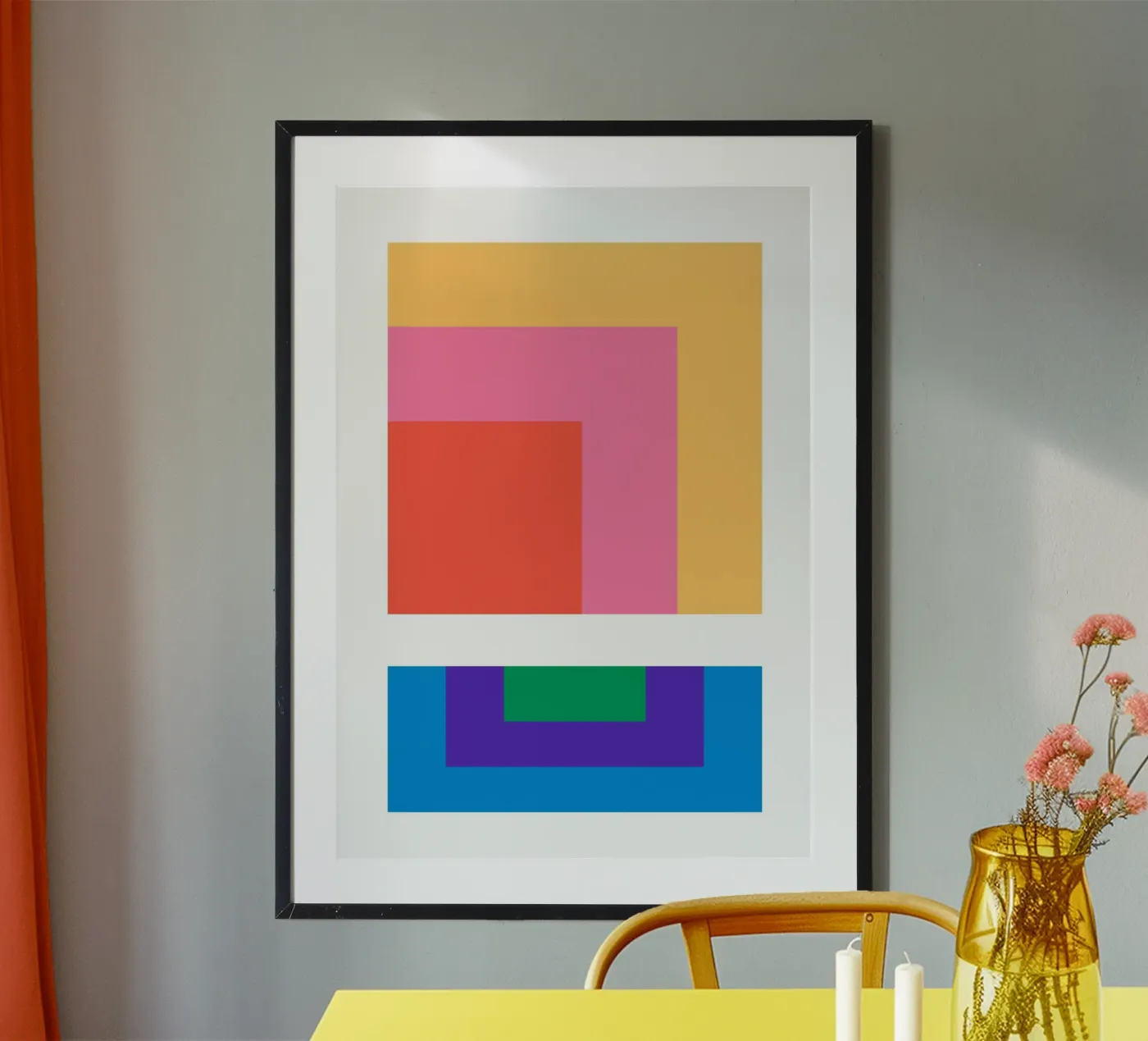 Square retro gradient poster by galihstudio