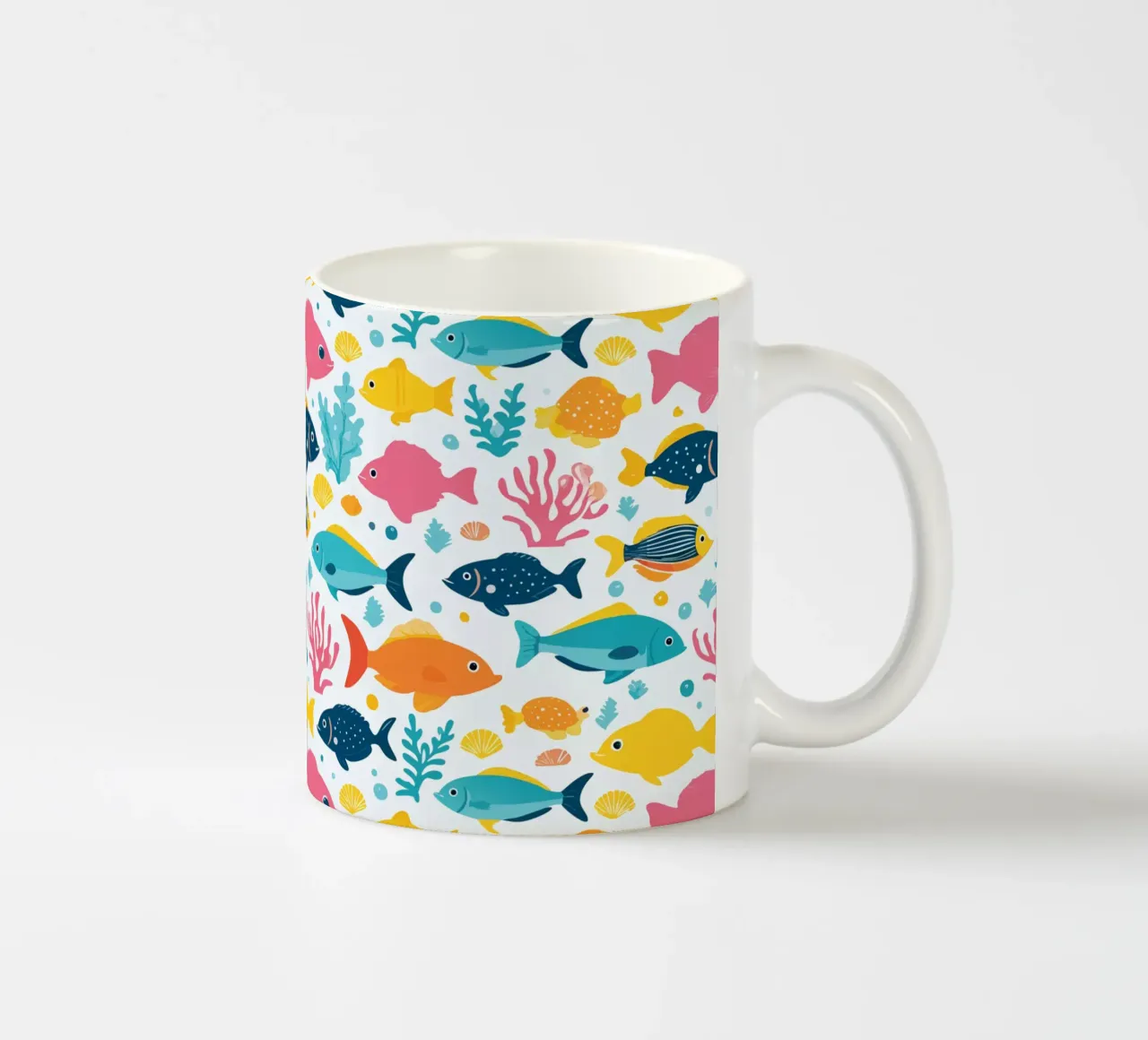 Mondo sommerso - Modello di pesce 2 tazza in ceramica da Hightown Design