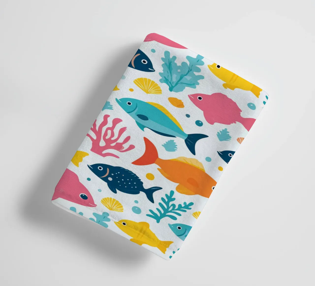 Underwater World - Fish Pattern 2 towel by Hightown Design