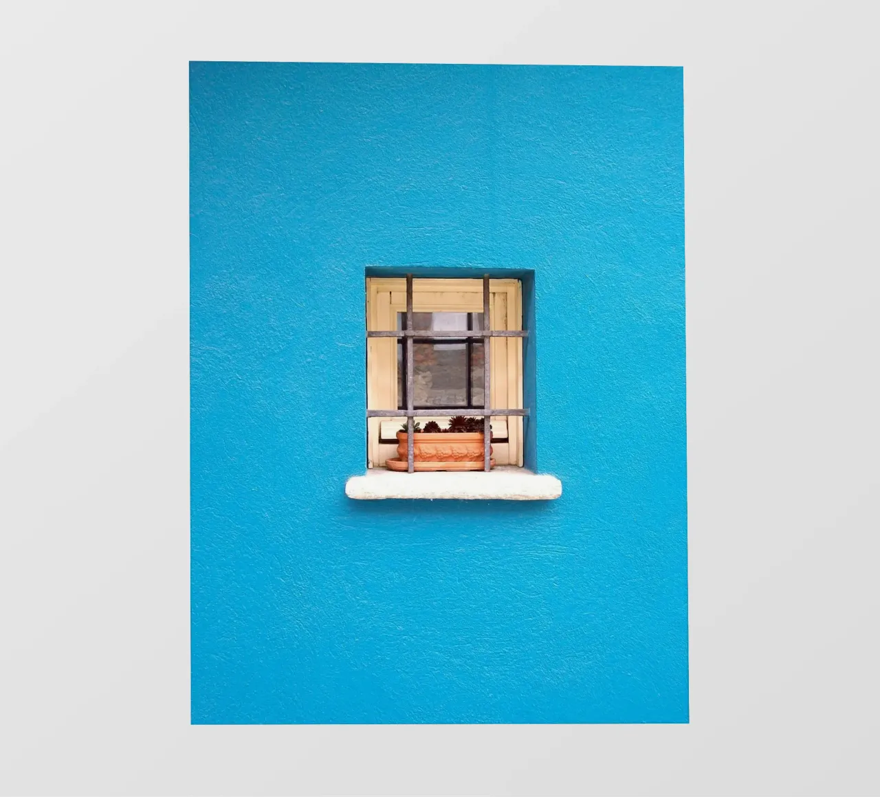 window in blue wall telo in pvc da feny