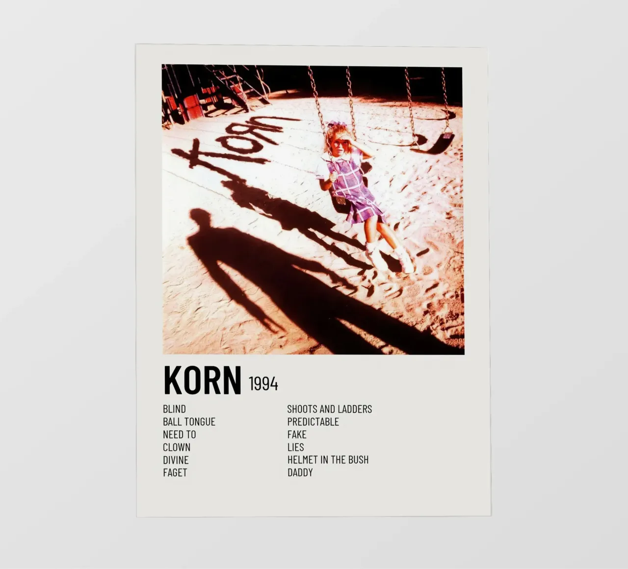 Korn 1994 telo in pvc da Raptor Metafora
