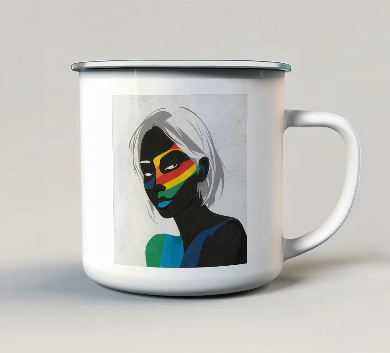 Orgoglio dello sguardo prismatico tazza in smalto da Katarsis Mann
