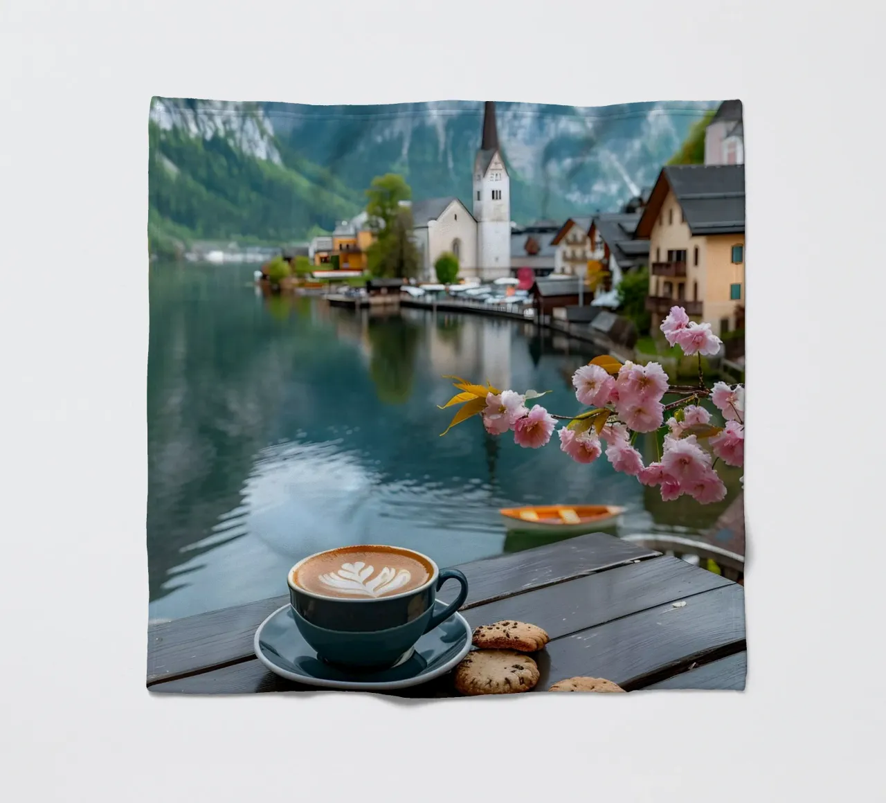 Divertimento sul lago di Hallstatt coperta in pile da M-Ulrich-Digital Art