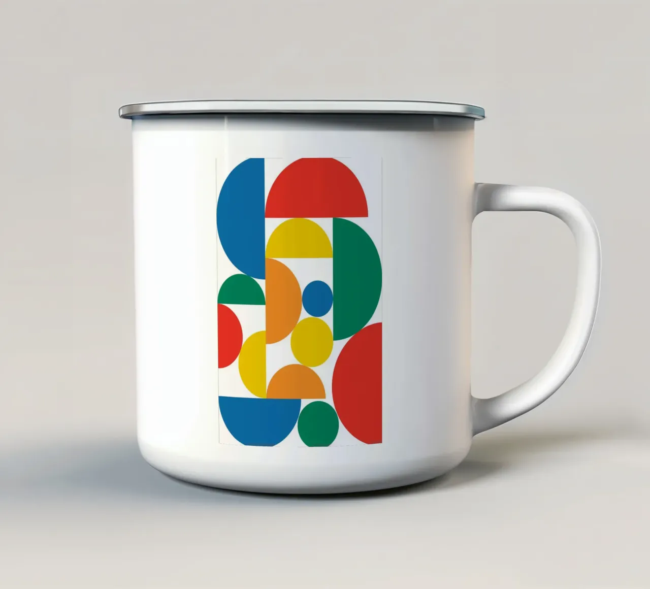 Semi-cerchio Bauhaus tazza in smalto da Family Bauhaus Art