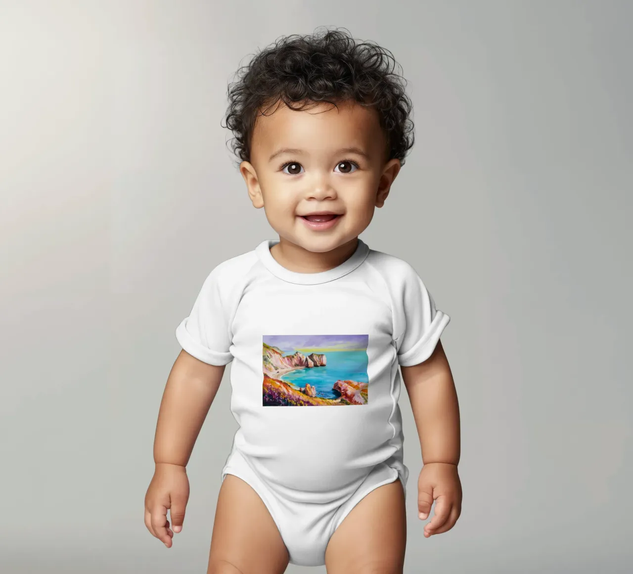 Scogliere di Azure Bay body neonato maniche corte da Angkasa Mist