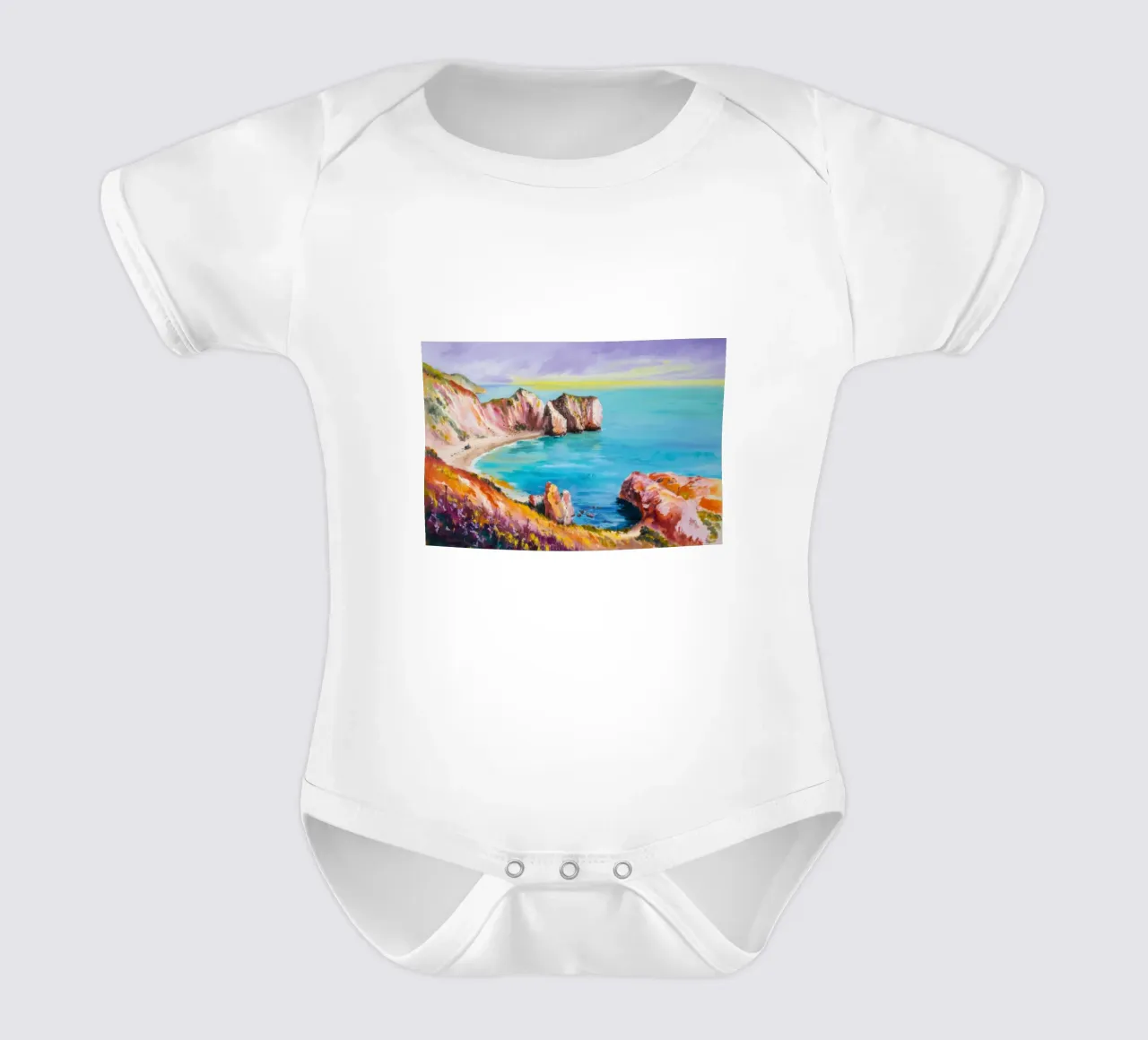 Scogliere di Azure Bay body neonato maniche corte da Angkasa Mist