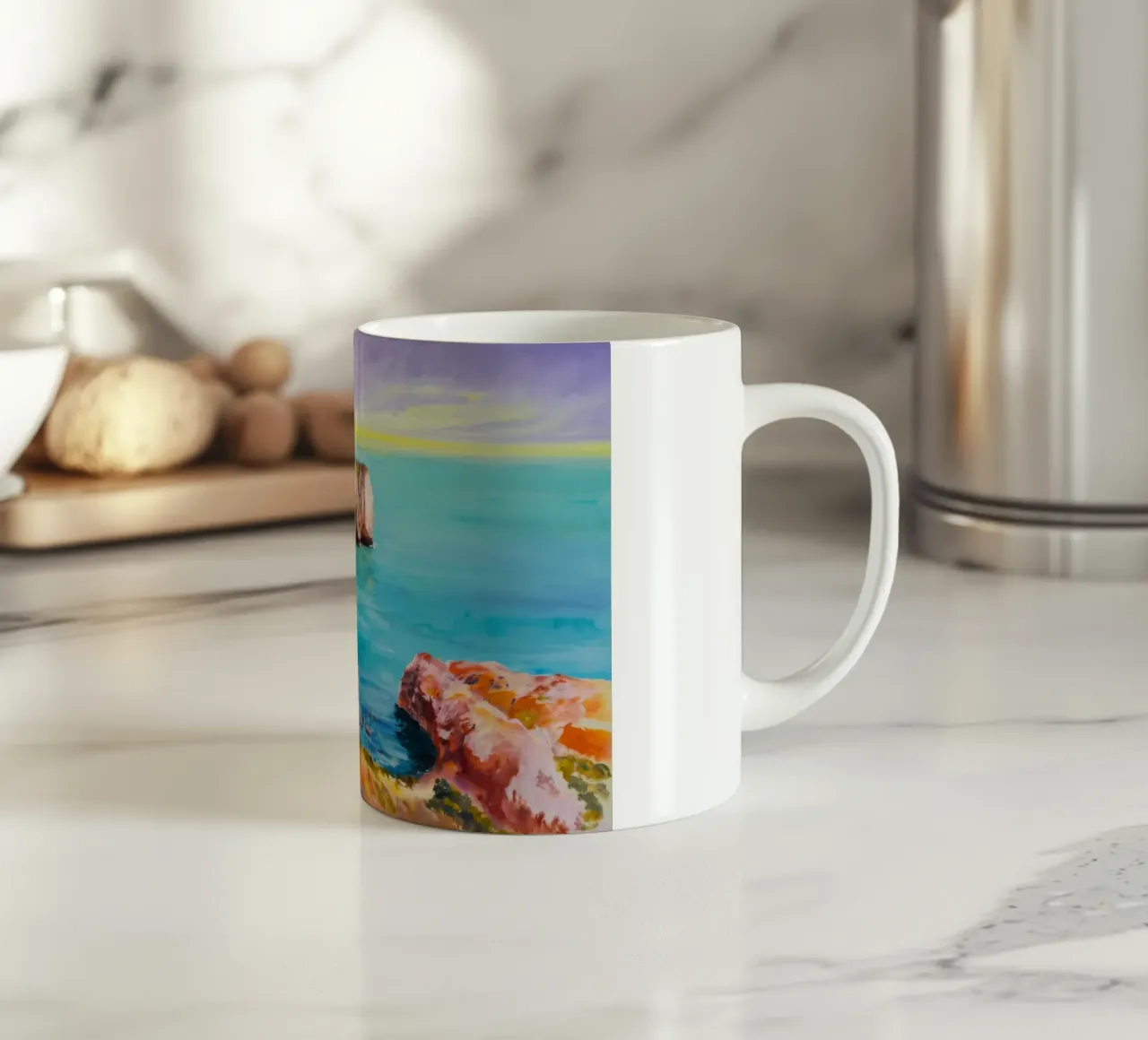 Scogliere di Azure Bay tazza in ceramica da Angkasa Mist