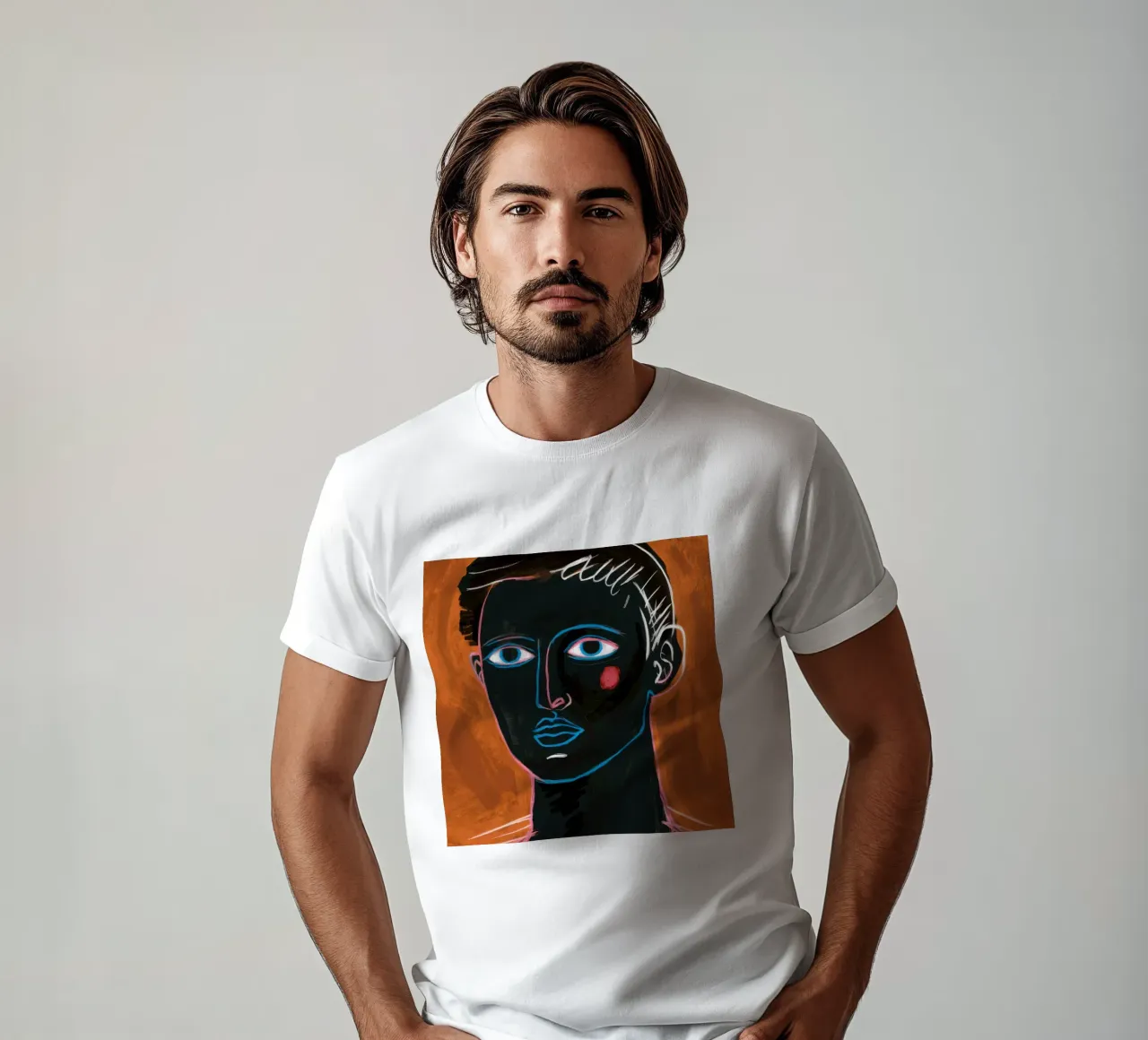 Espressione con occhi di fuoco t-shirt da Katarsis Mann