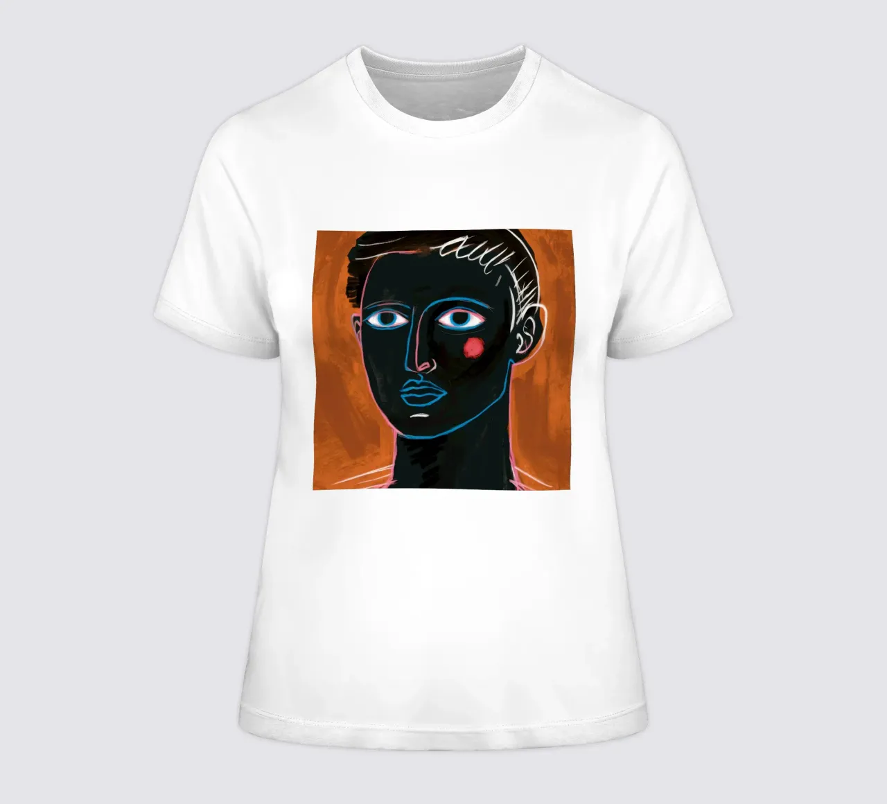 Espressione con occhi di fuoco t-shirt da donna da Katarsis Mann