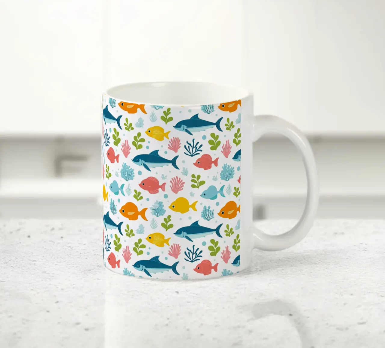 Mondo sommerso - Modello di pesce 3 tazza in ceramica da Hightown Design