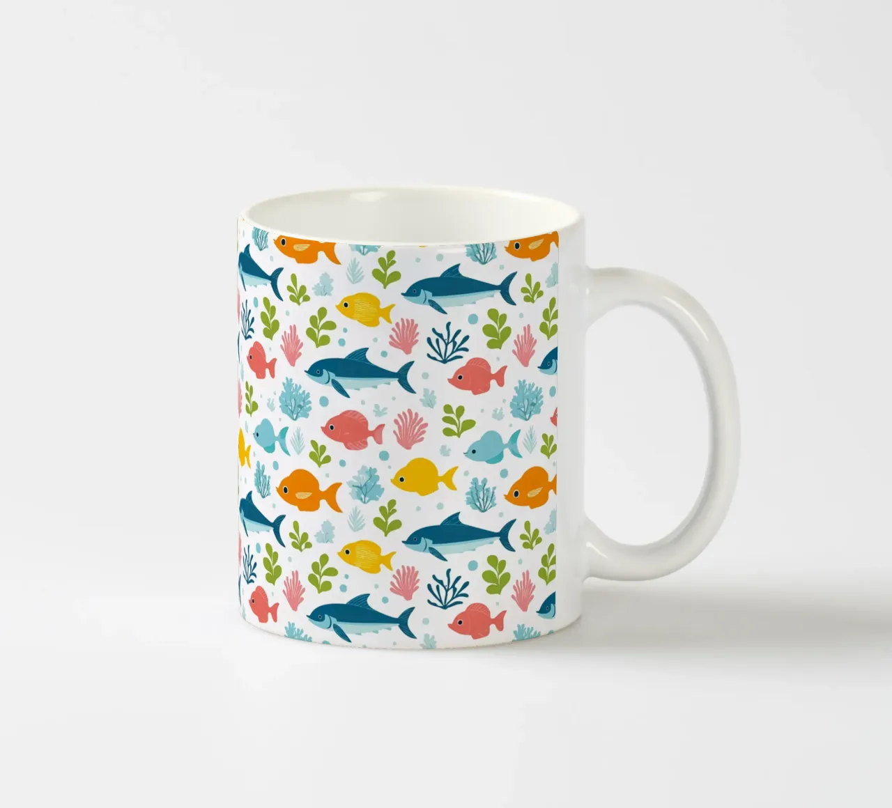 Mondo sommerso - Modello di pesce 3 tazza in ceramica da Hightown Design