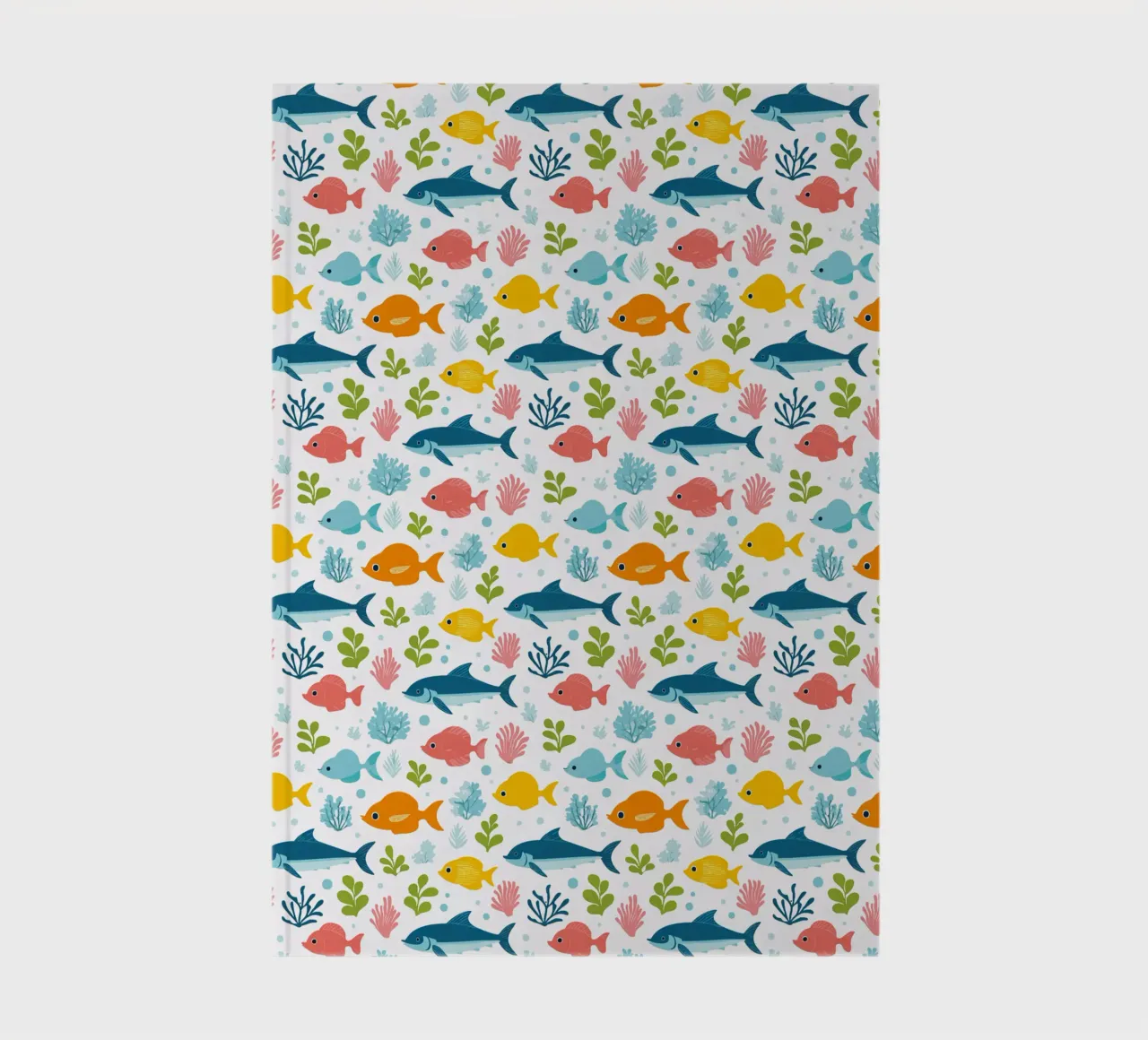 Underwater World - Fish Pattern 3 notebook by Hightown Design