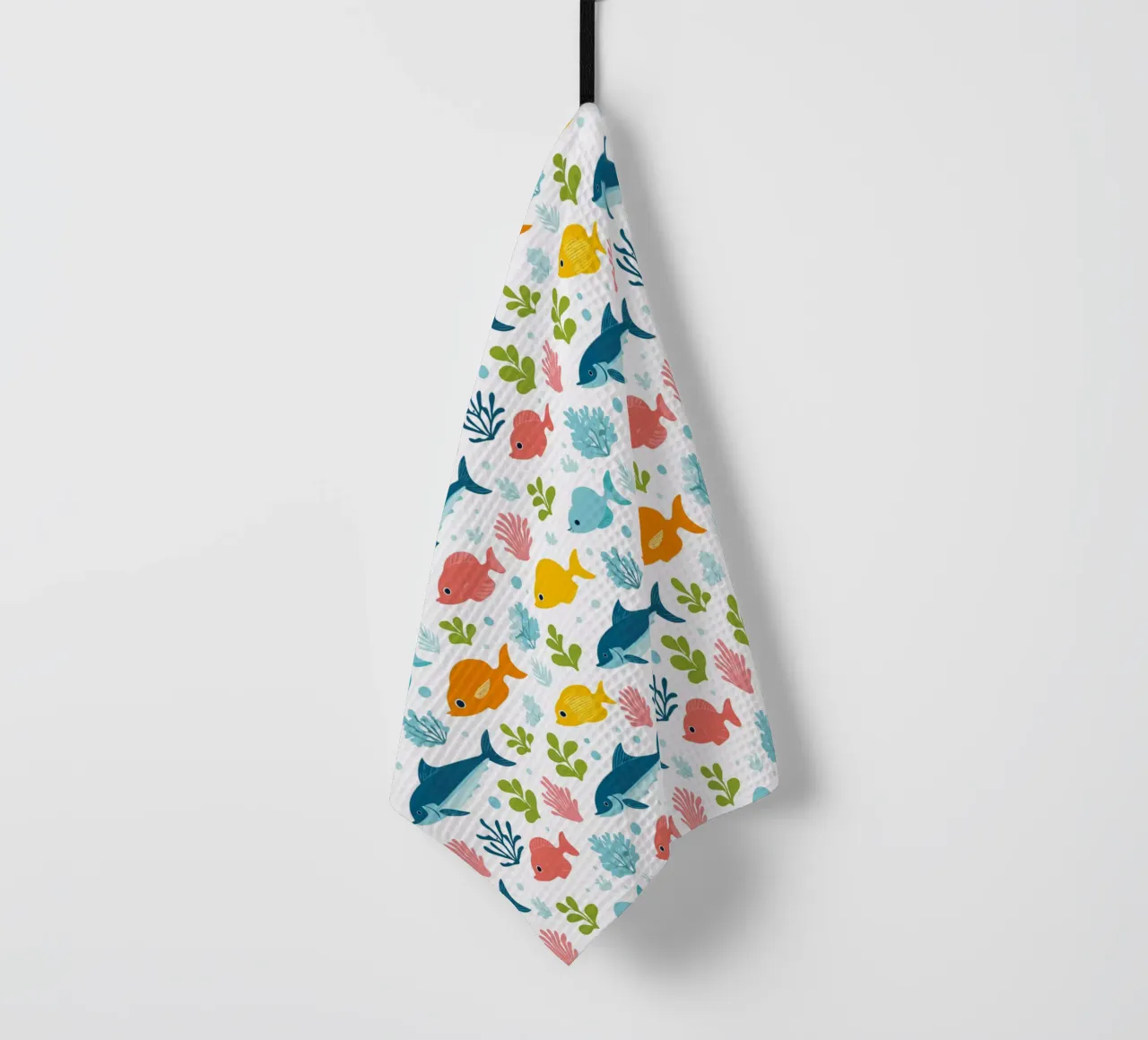 Monde sous-marin - Motif poisson 3 torchon de Hightown Design