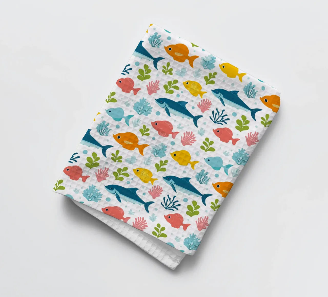 Monde sous-marin - Motif poisson 3 torchon de Hightown Design