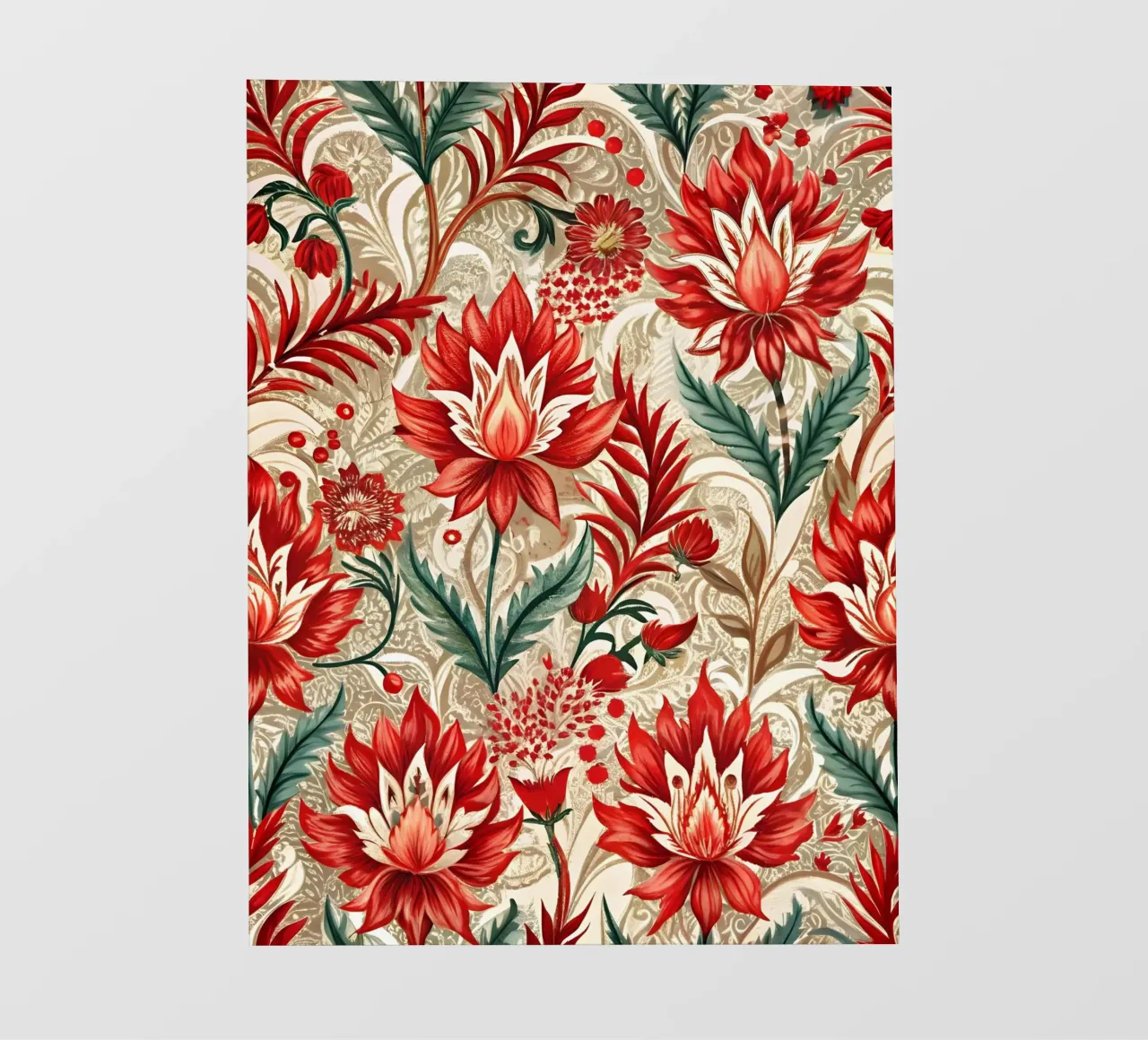 Stravaganza floreale cremisi telo in pvc da Artistic-shop
