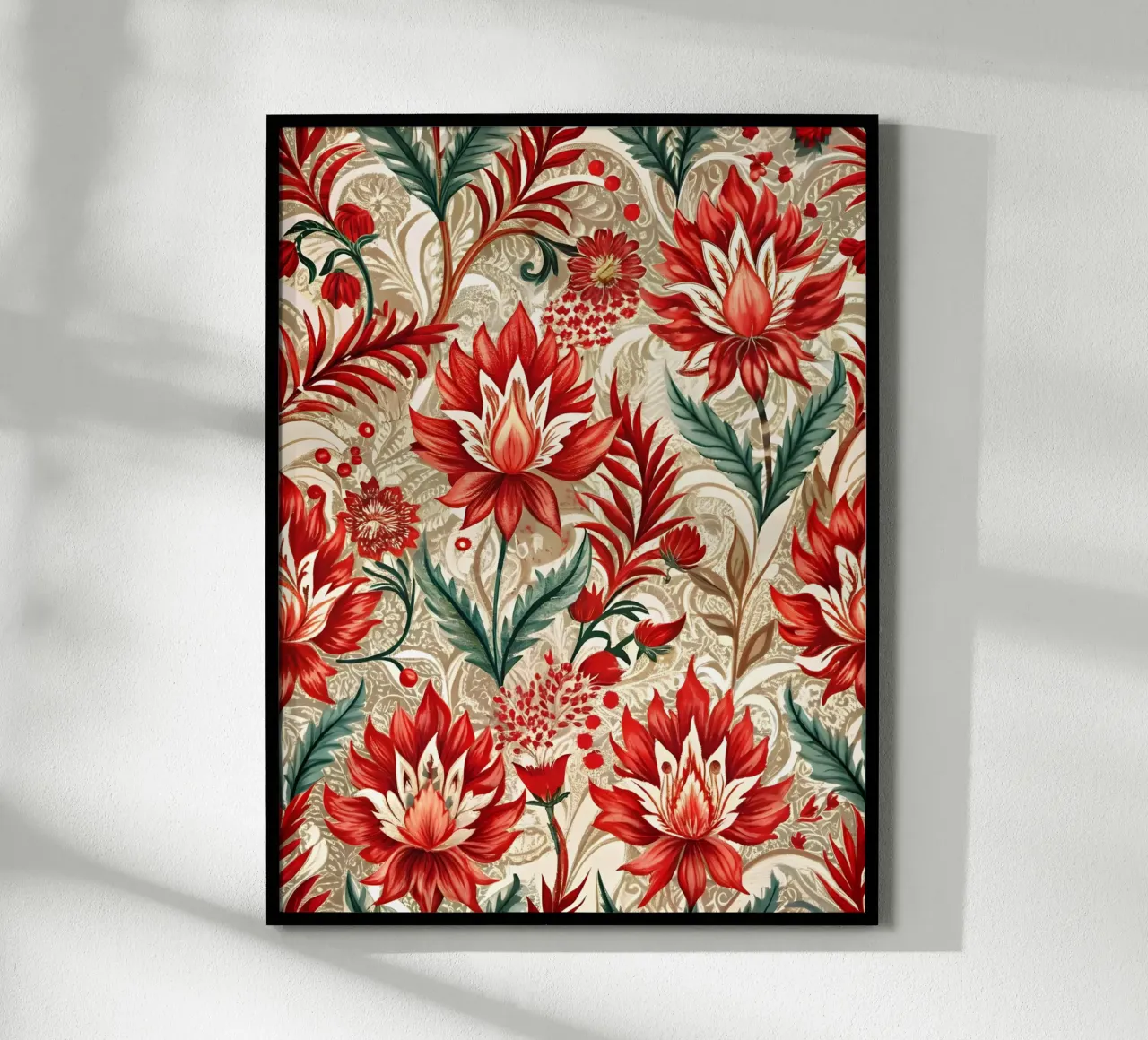 Stravaganza floreale cremisi poster da Artistic-shop