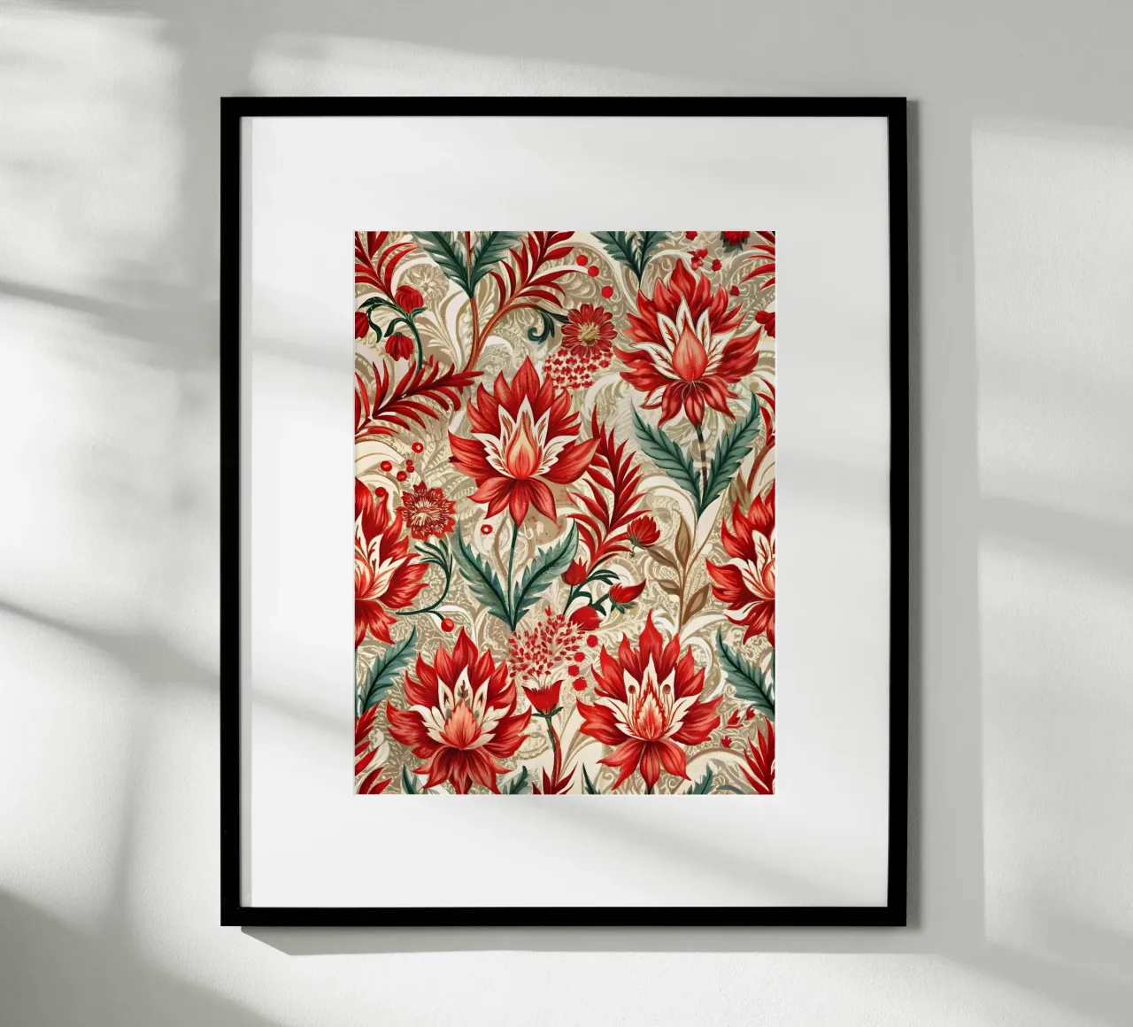Stravaganza floreale cremisi poster da Artistic-shop