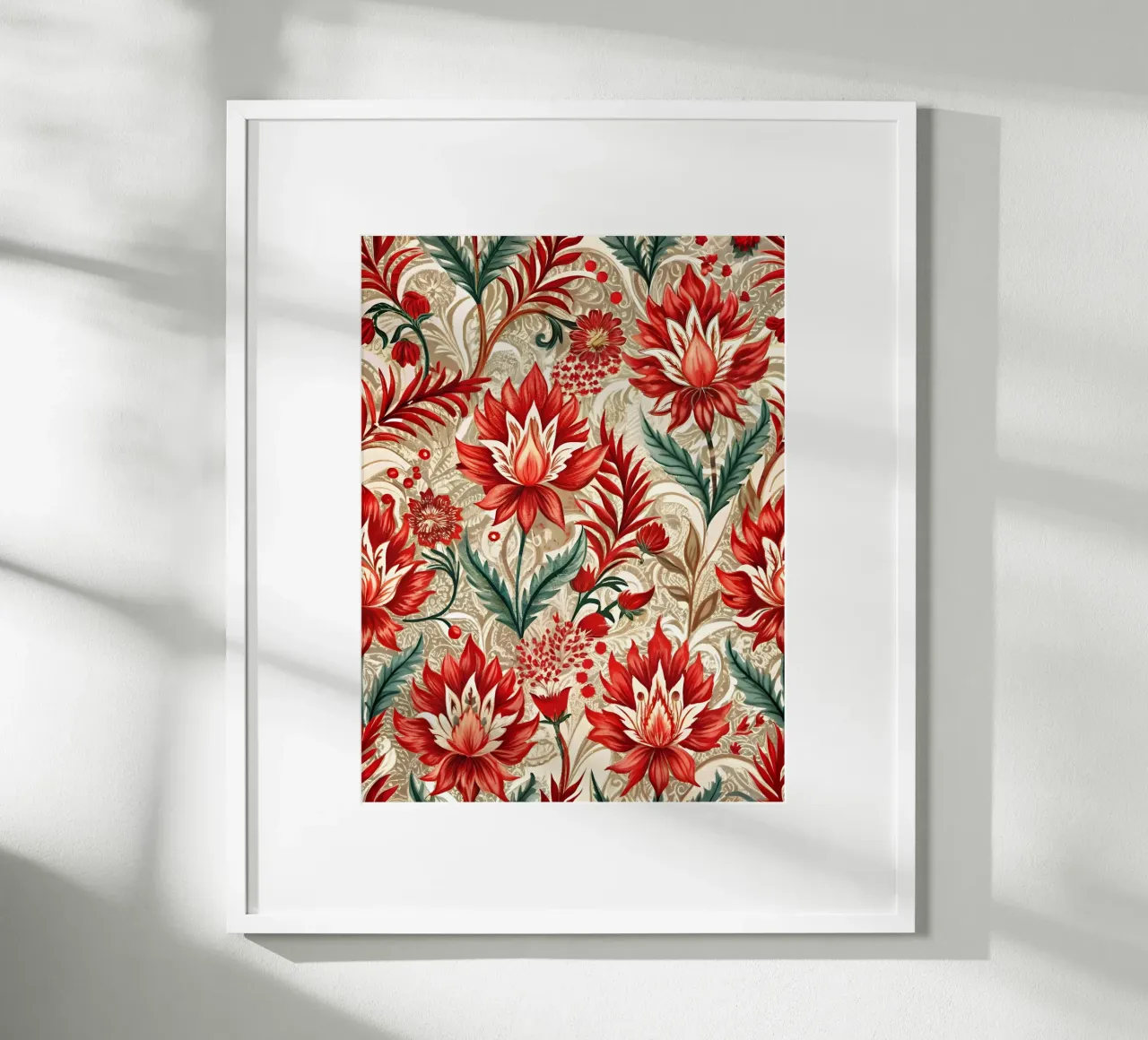 Stravaganza floreale cremisi poster da Artistic-shop