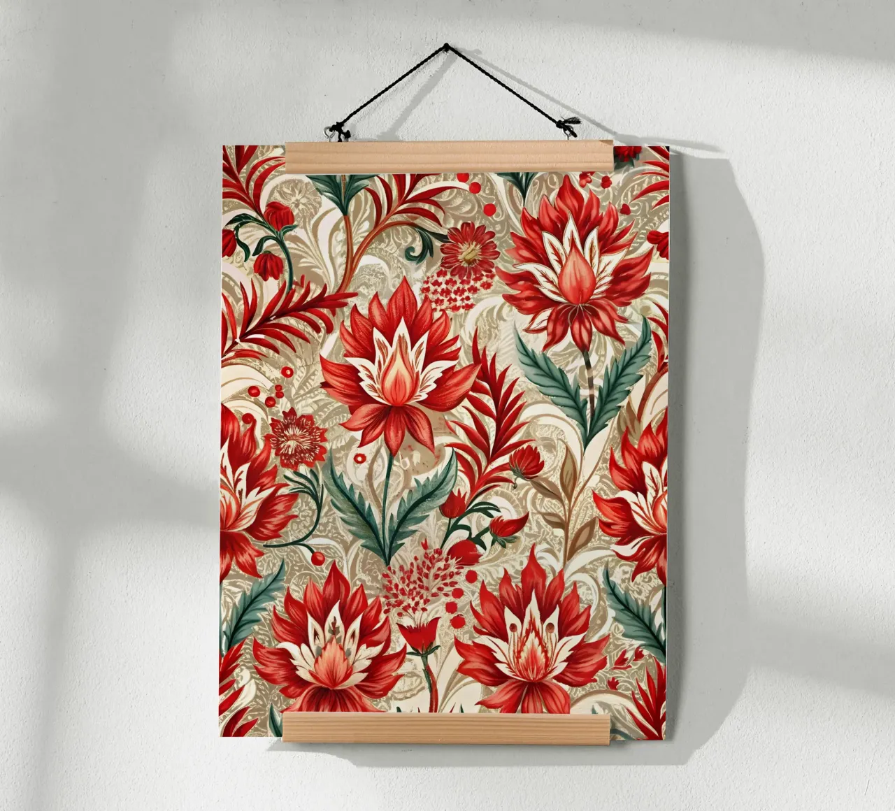 Stravaganza floreale cremisi poster da Artistic-shop