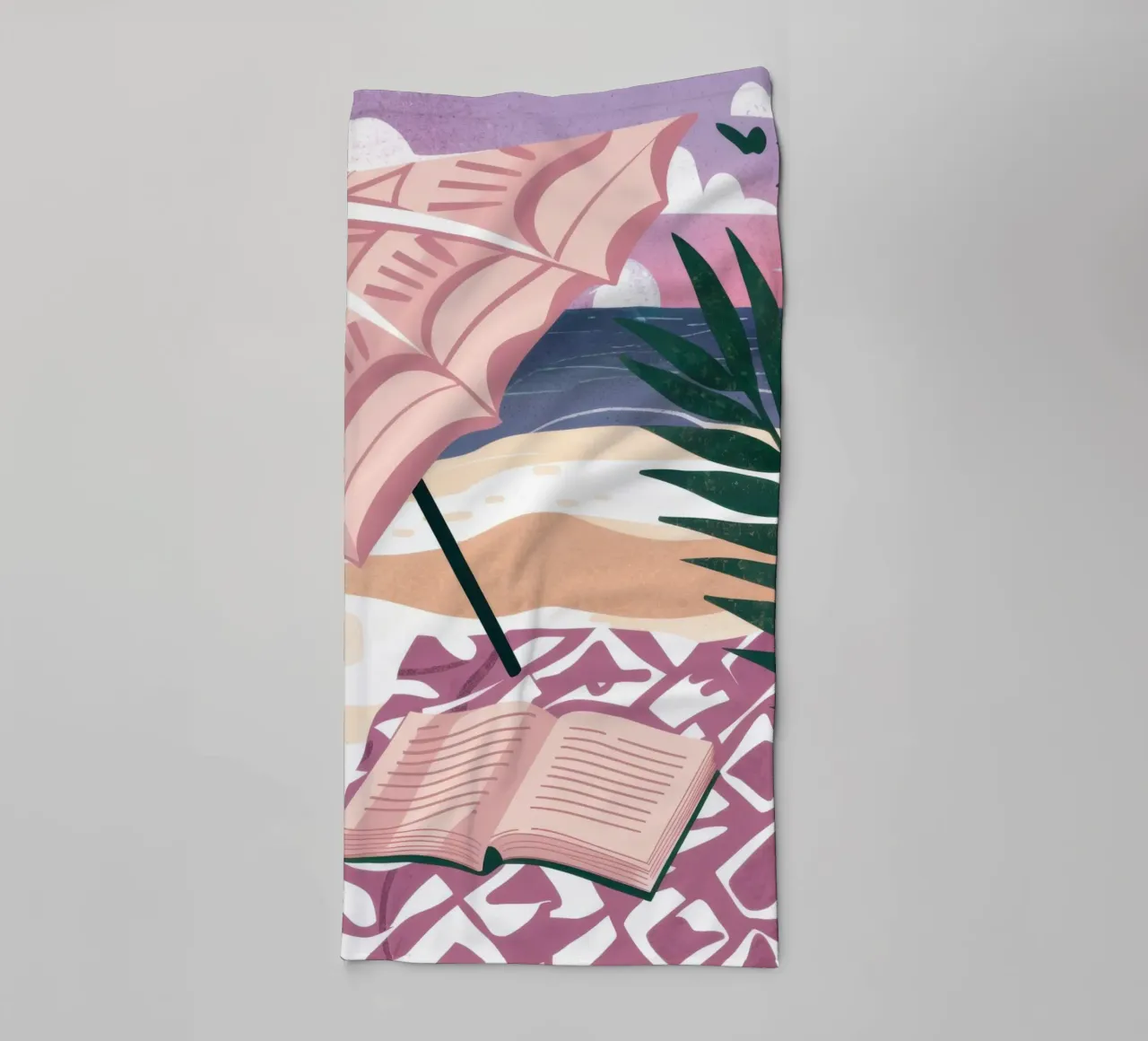 Reading Under Palms towel by Kala Martir