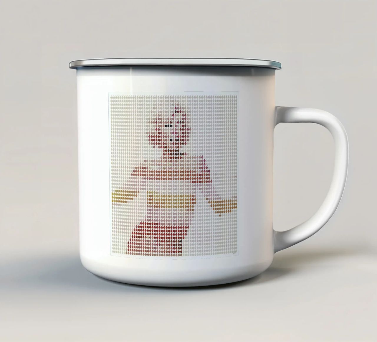 Bombshell Emaille Tasse von Robotic Ewe