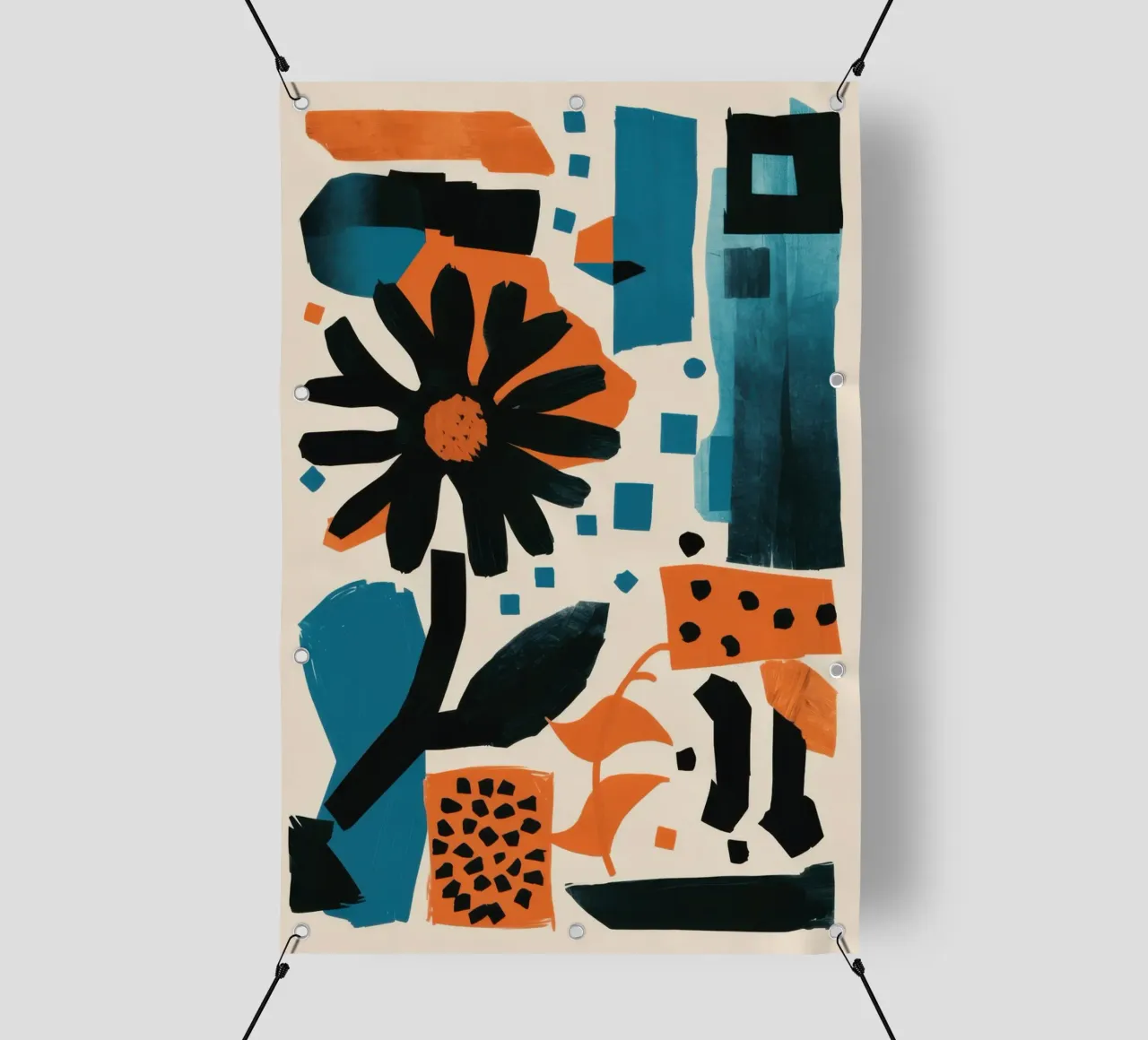 Grafica Noir Bloom telo in pvc da Kala Martir