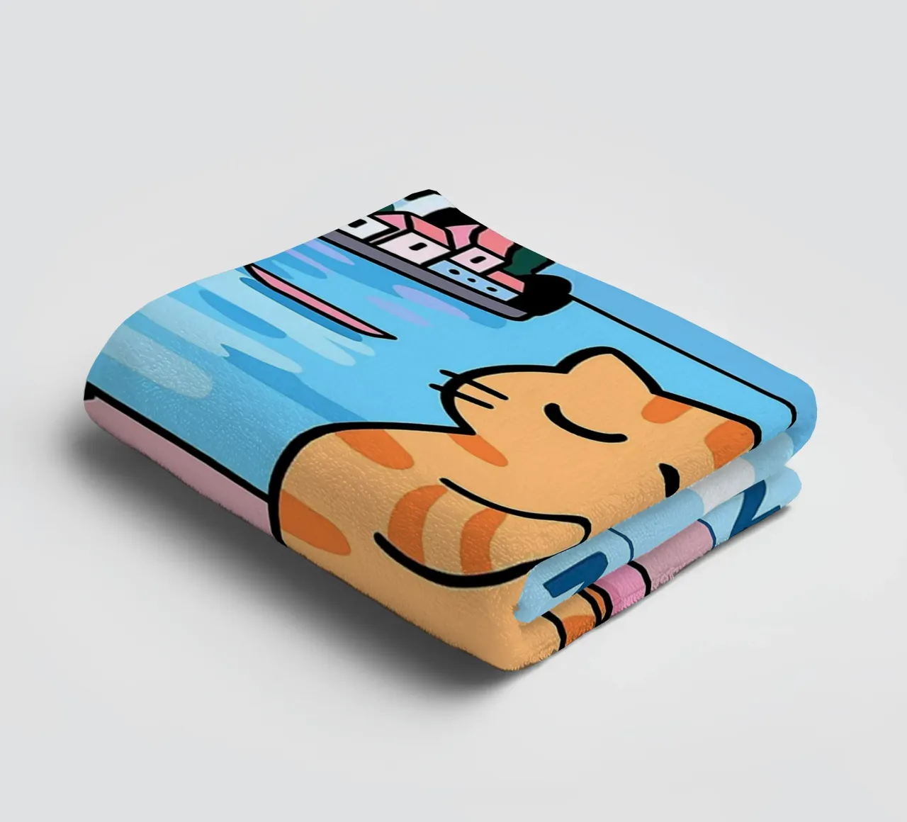 bend dont break twist dont shout funny yoga cat drawing towel by dahlianz