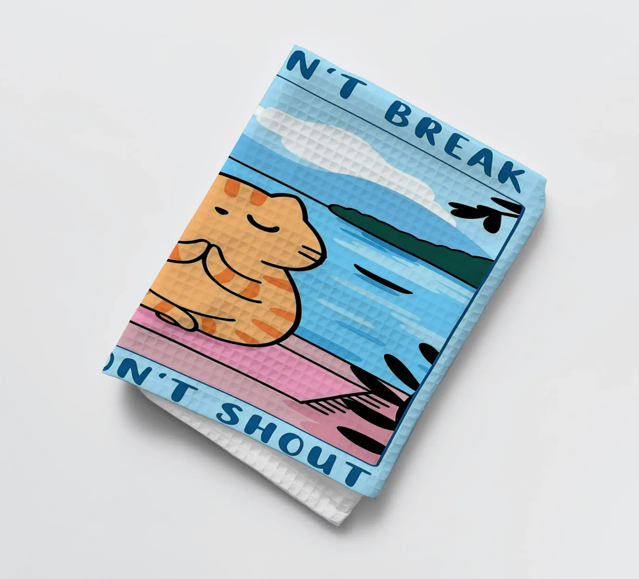 bend don't break twist don shout funny yoga cat drawing torchon de dahlianz