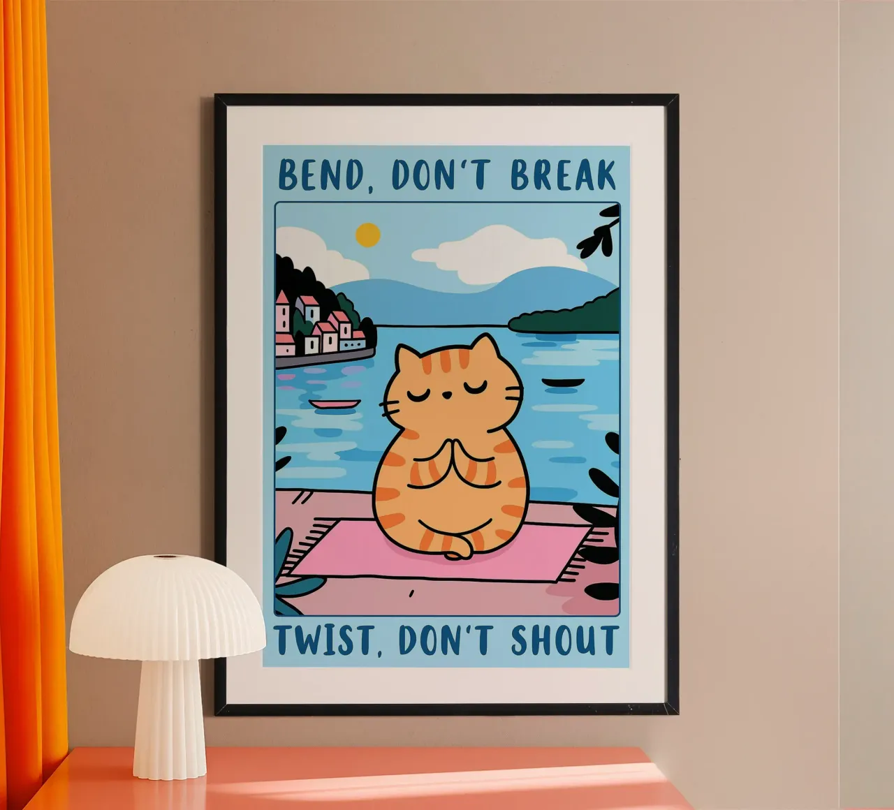 bend dont break twist dont shout funny yoga cat drawing hahnemühle de dahlianz