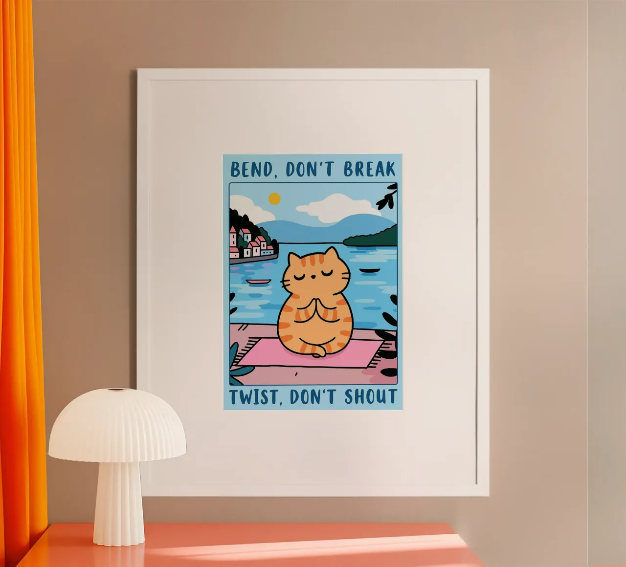 bend dont break twist dont shout funny yoga cat drawing hahnemühle de dahlianz