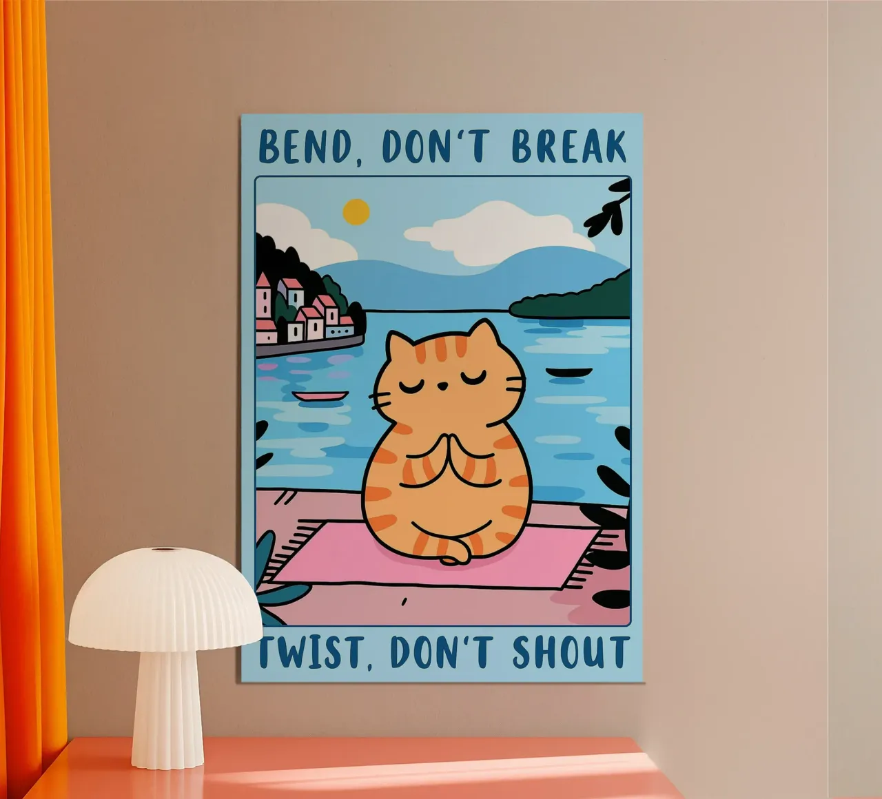 bend dont break twist dont shout funny yoga cat drawing hahnemühle de dahlianz