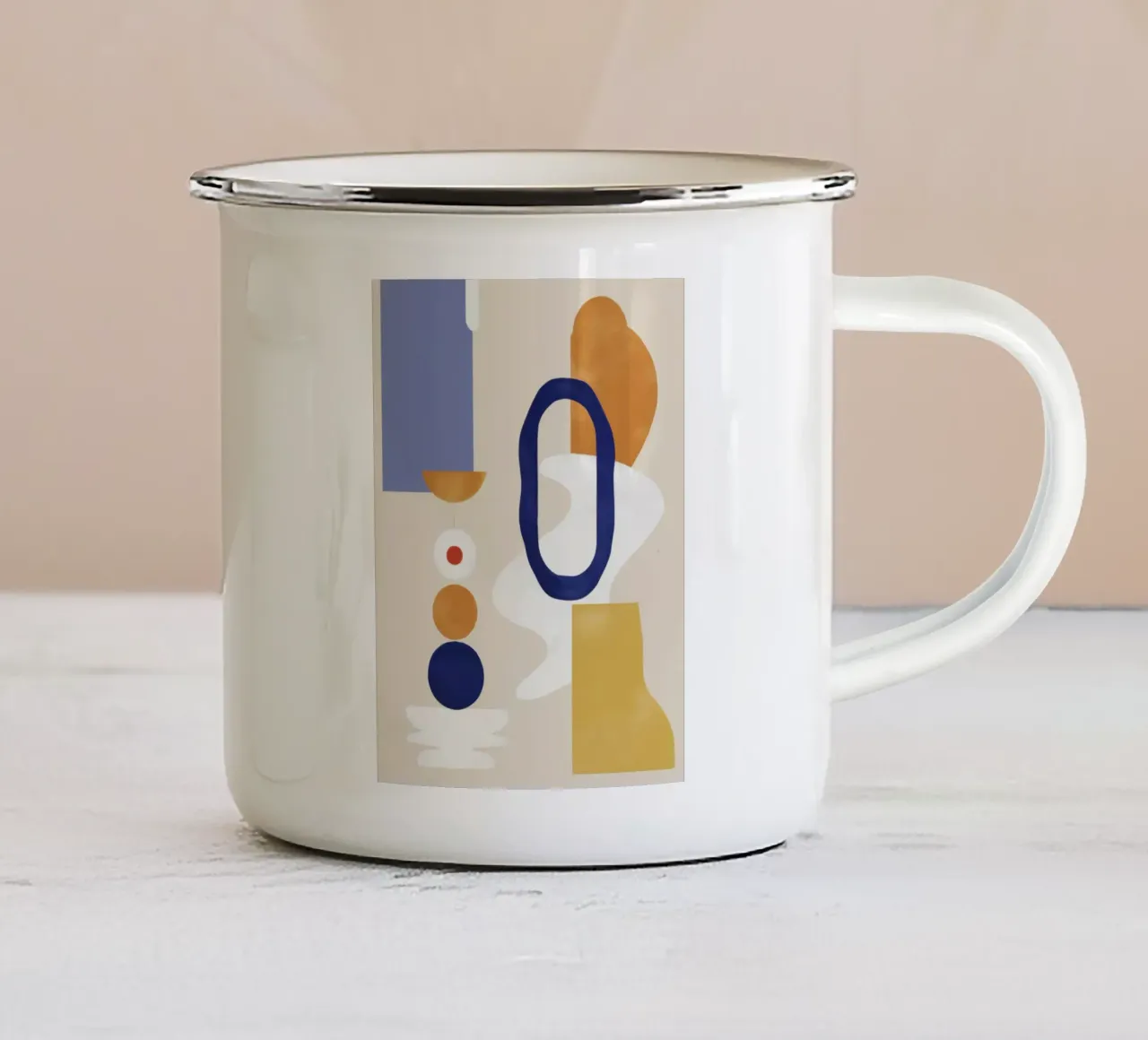 Vaso moderno astratto tazza in smalto da Kala Martir