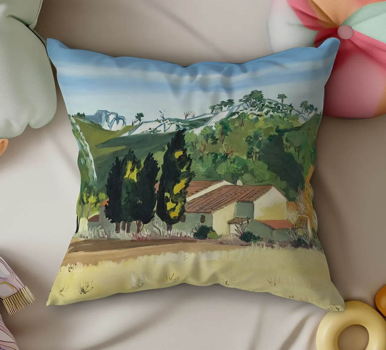 Mas en Provence cuscino da Peteriespinoza Studio