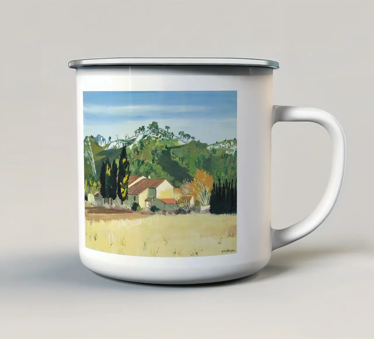 Mas en Provence tazza in smalto da Peteriespinoza Studio