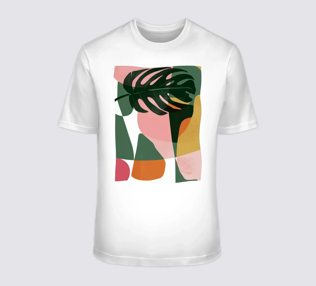 Patchwork di foglie geometriche t-shirt da Kala Martir