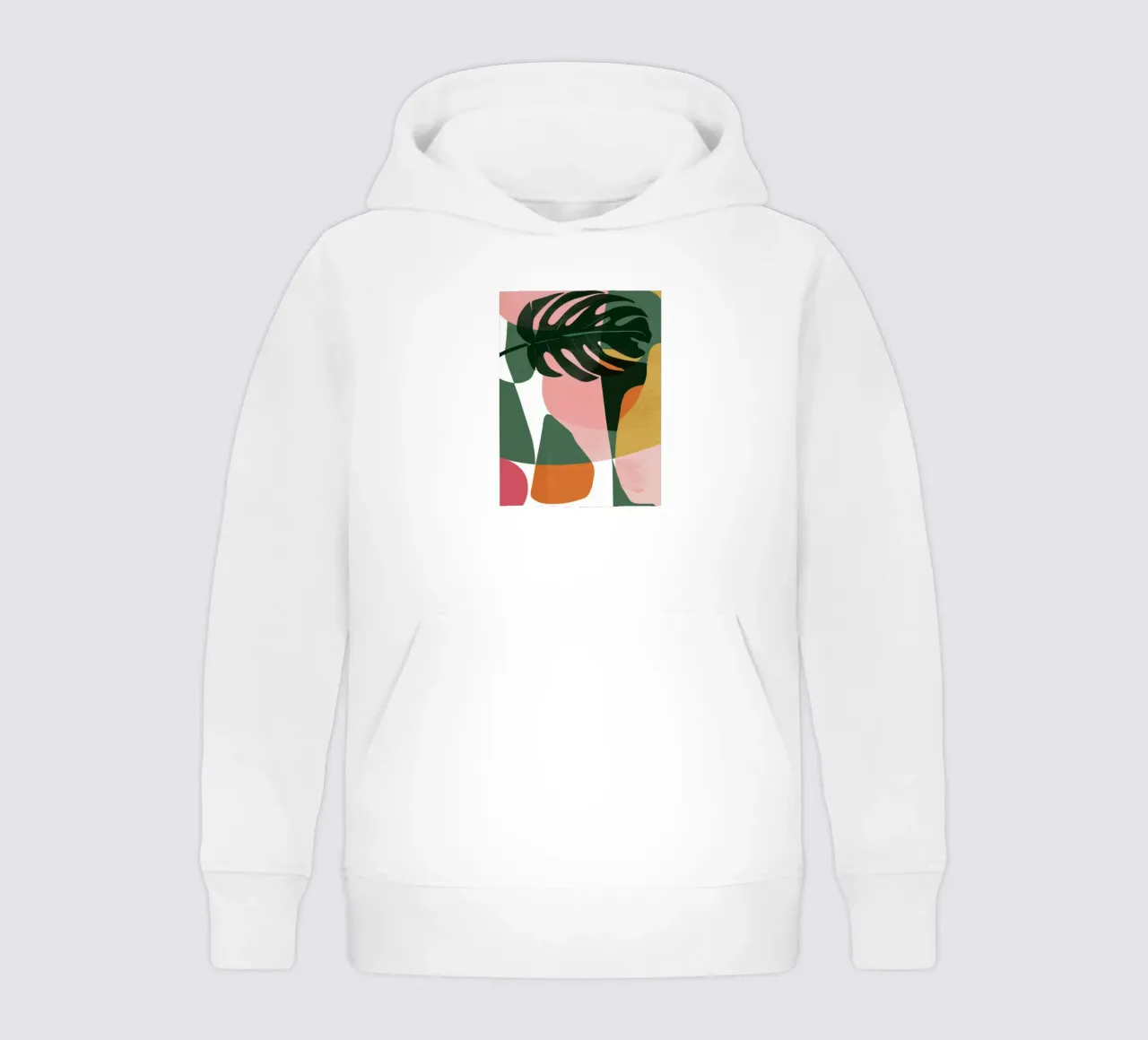 Patchwork di foglie geometriche felpa bambino con cappuccio da Kala Martir