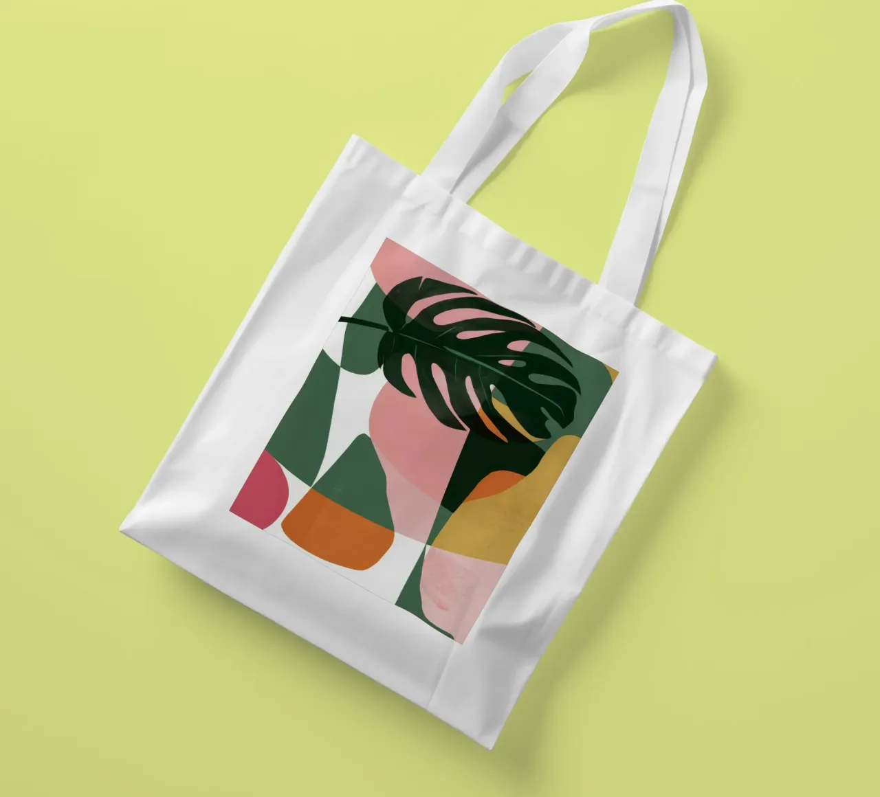 Patchwork di foglie geometriche borsa in juta da Kala Martir