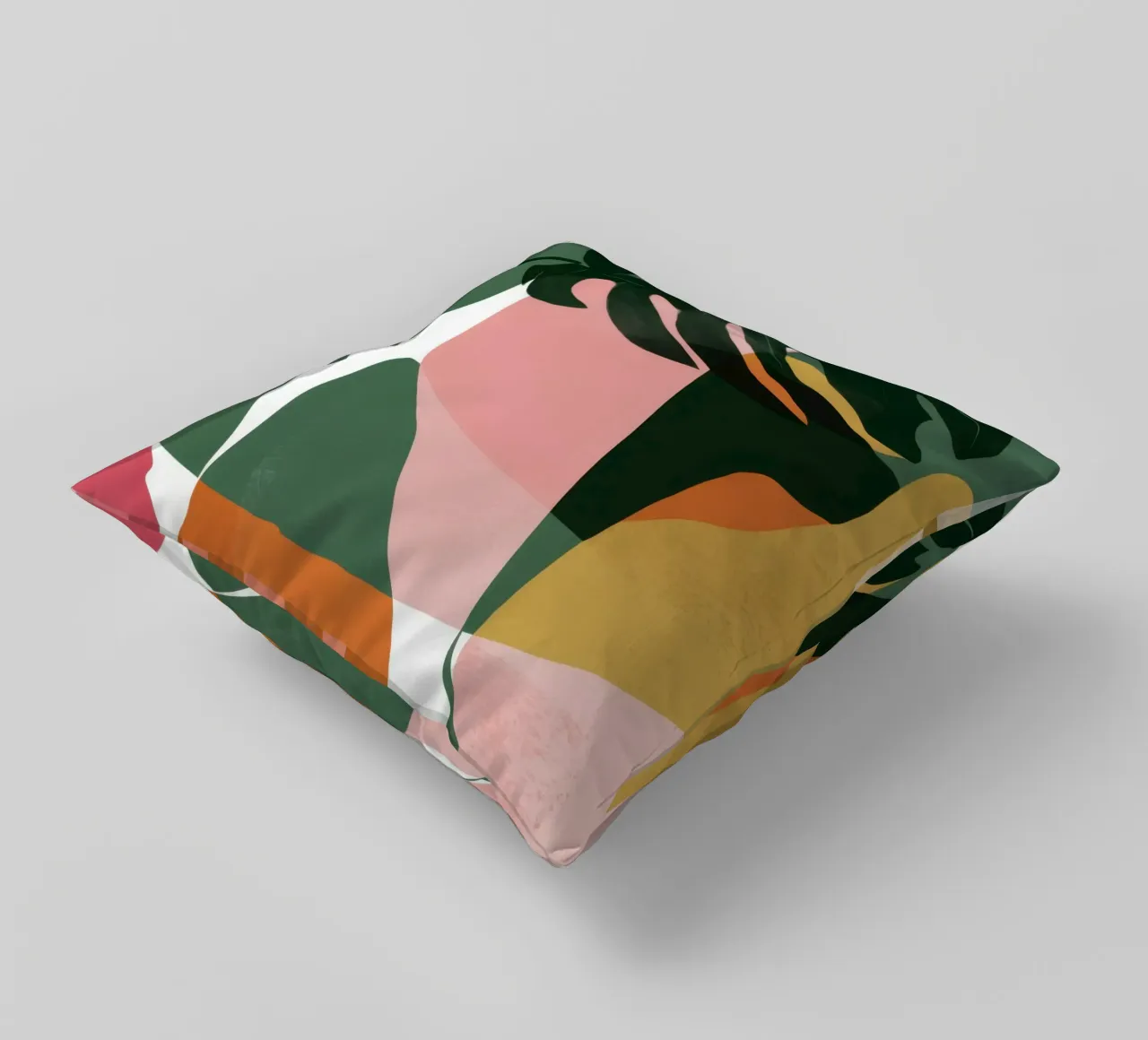 Patchwork di foglie geometriche cuscino da Kala Martir