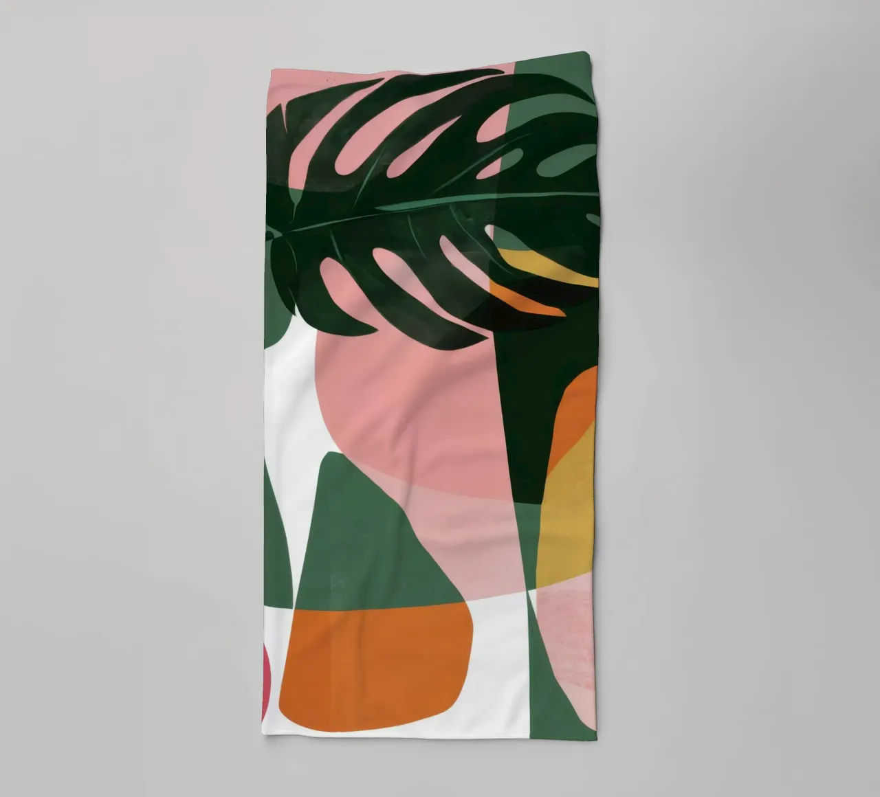 Patchwork di foglie geometriche asciugamano da bagno da Kala Martir