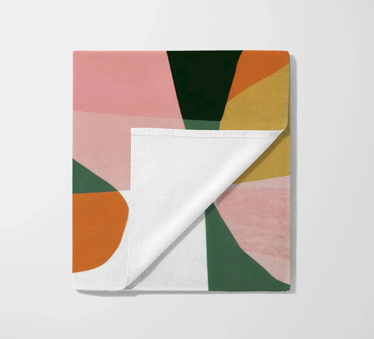 Patchwork di foglie geometriche telo mare da Kala Martir