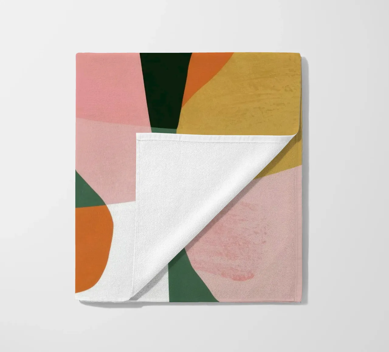 Patchwork di foglie geometriche telo mare da Kala Martir