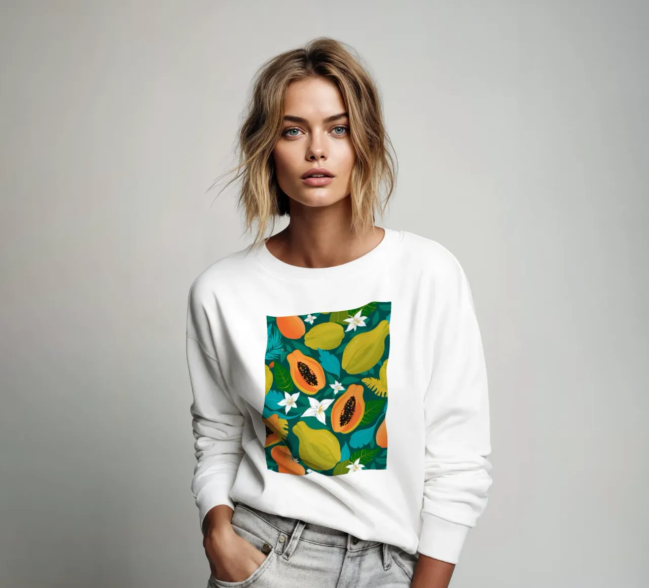 Papaya Jungle Pattern sudadera de Kala Martir