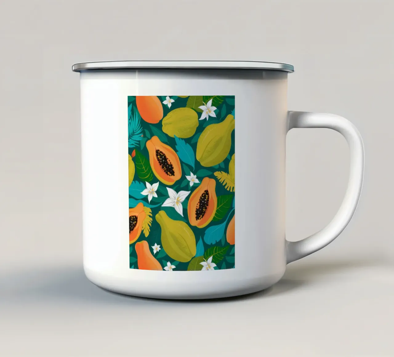 Modello Papaya Jungle tazza in smalto da Kala Martir