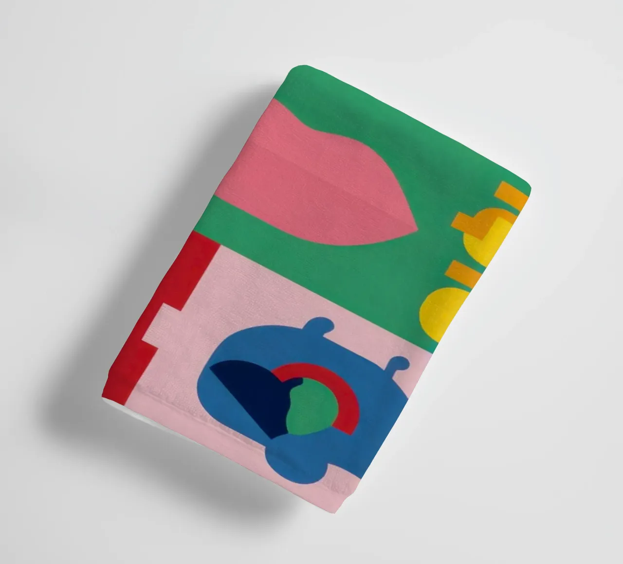 Deconstructed Face Grid towel by Halo Whisper