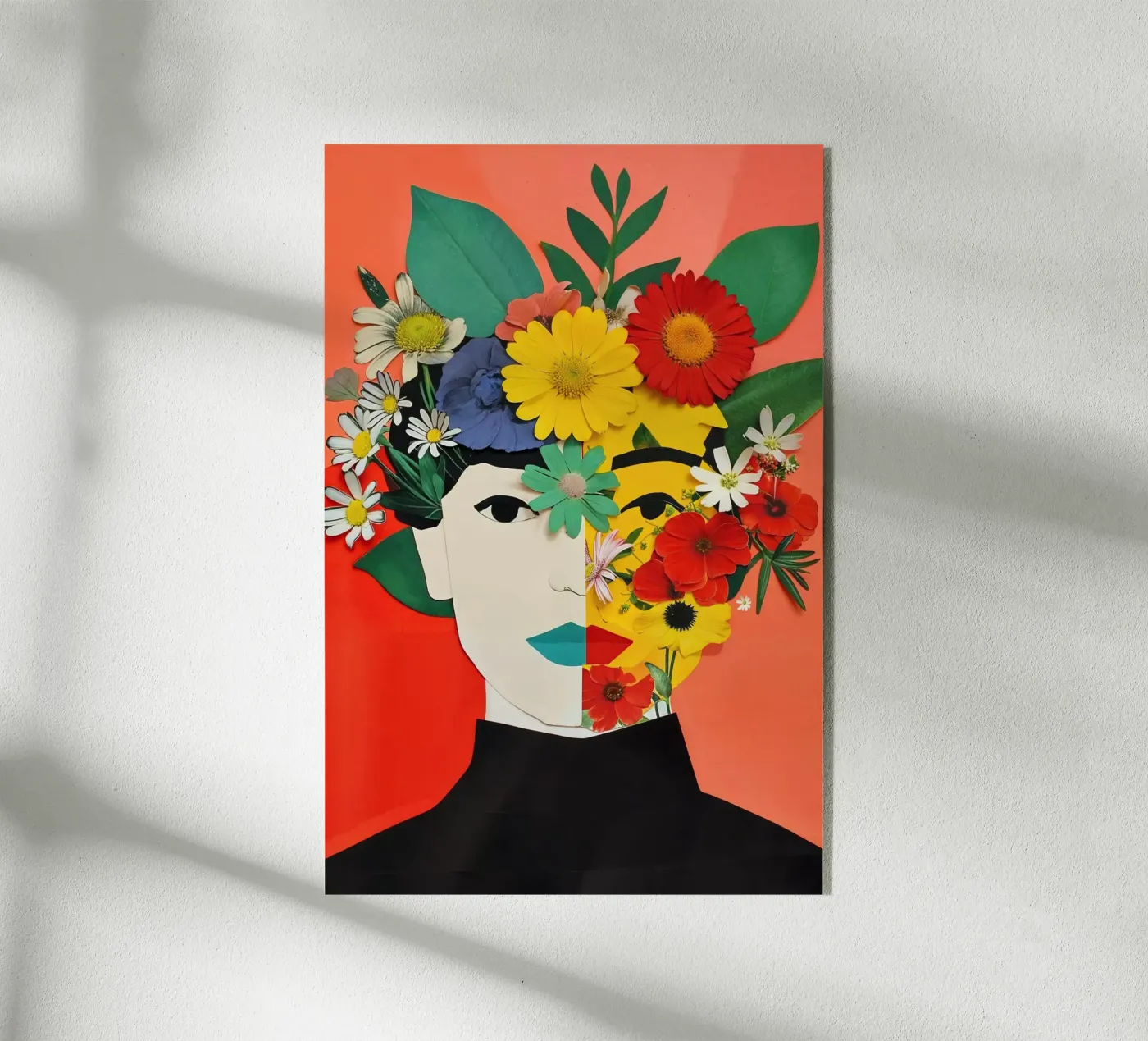 Floral Frida acrylic glass by La Collagerie