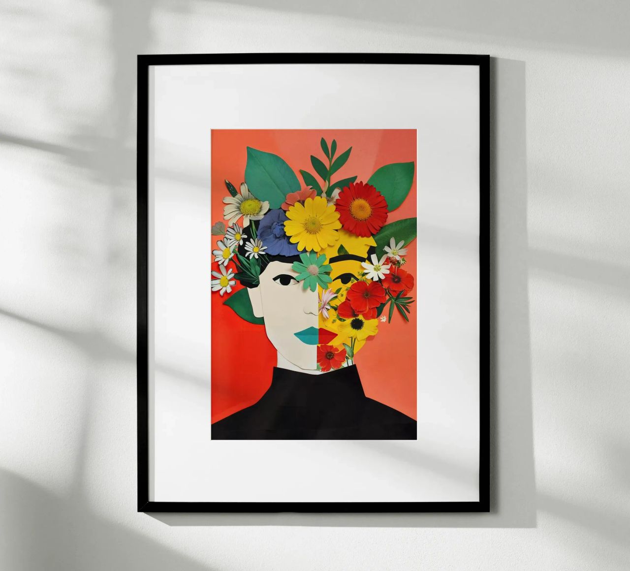 Floral Frida poster de La Collagerie
