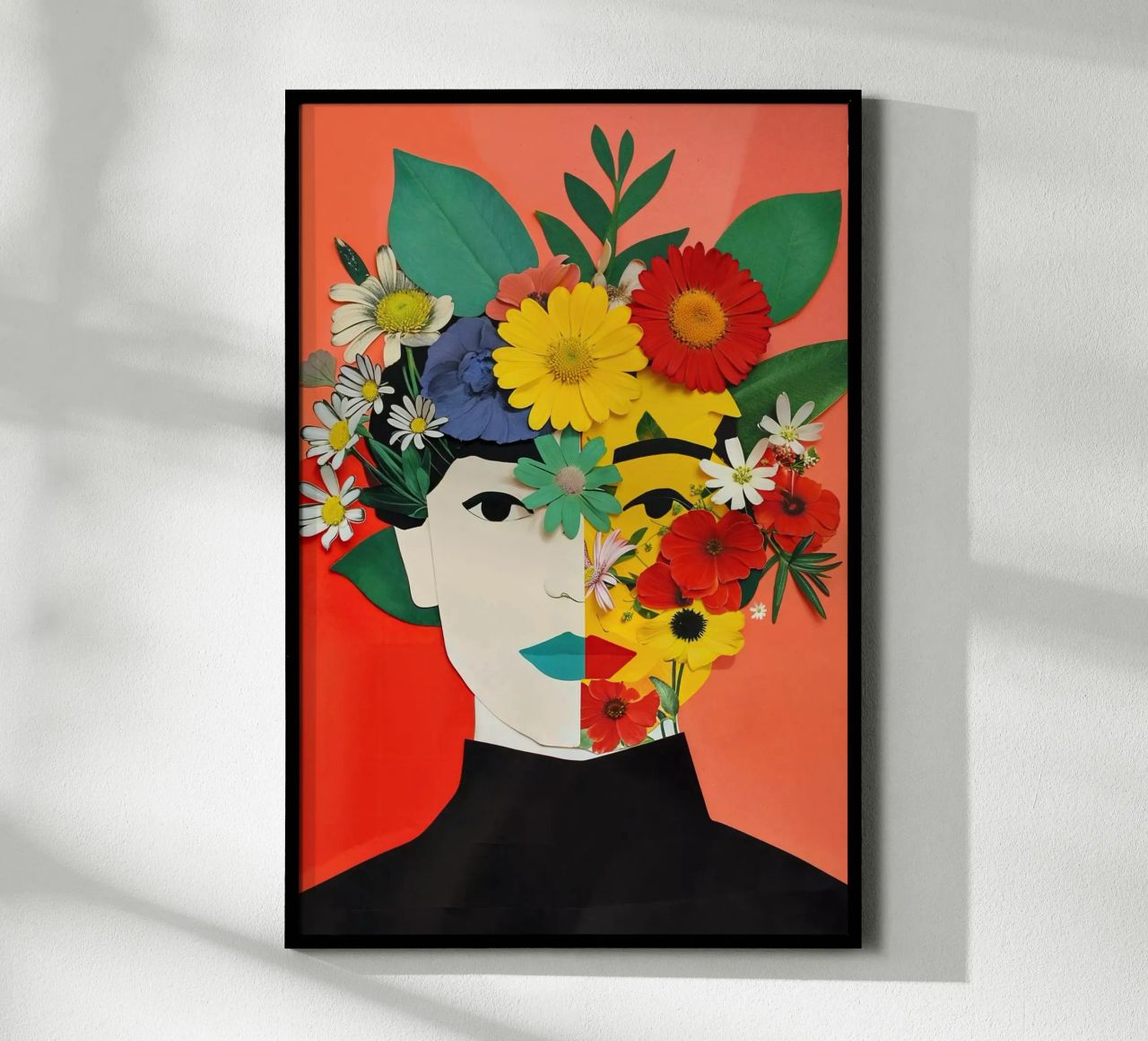 Floral Frida poster de La Collagerie