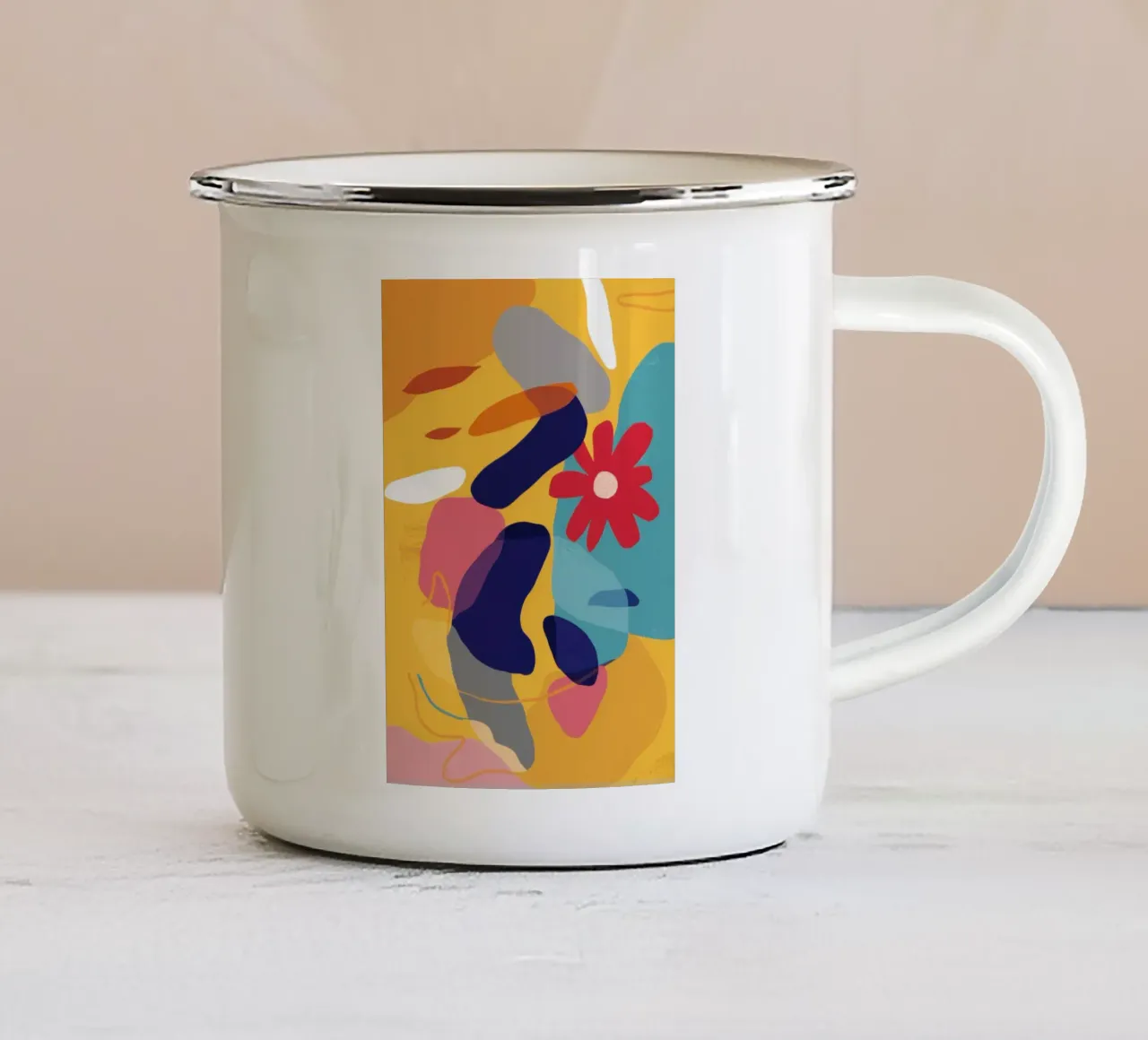 Caos gioioso in fiore tazza in smalto da Halo Whisper